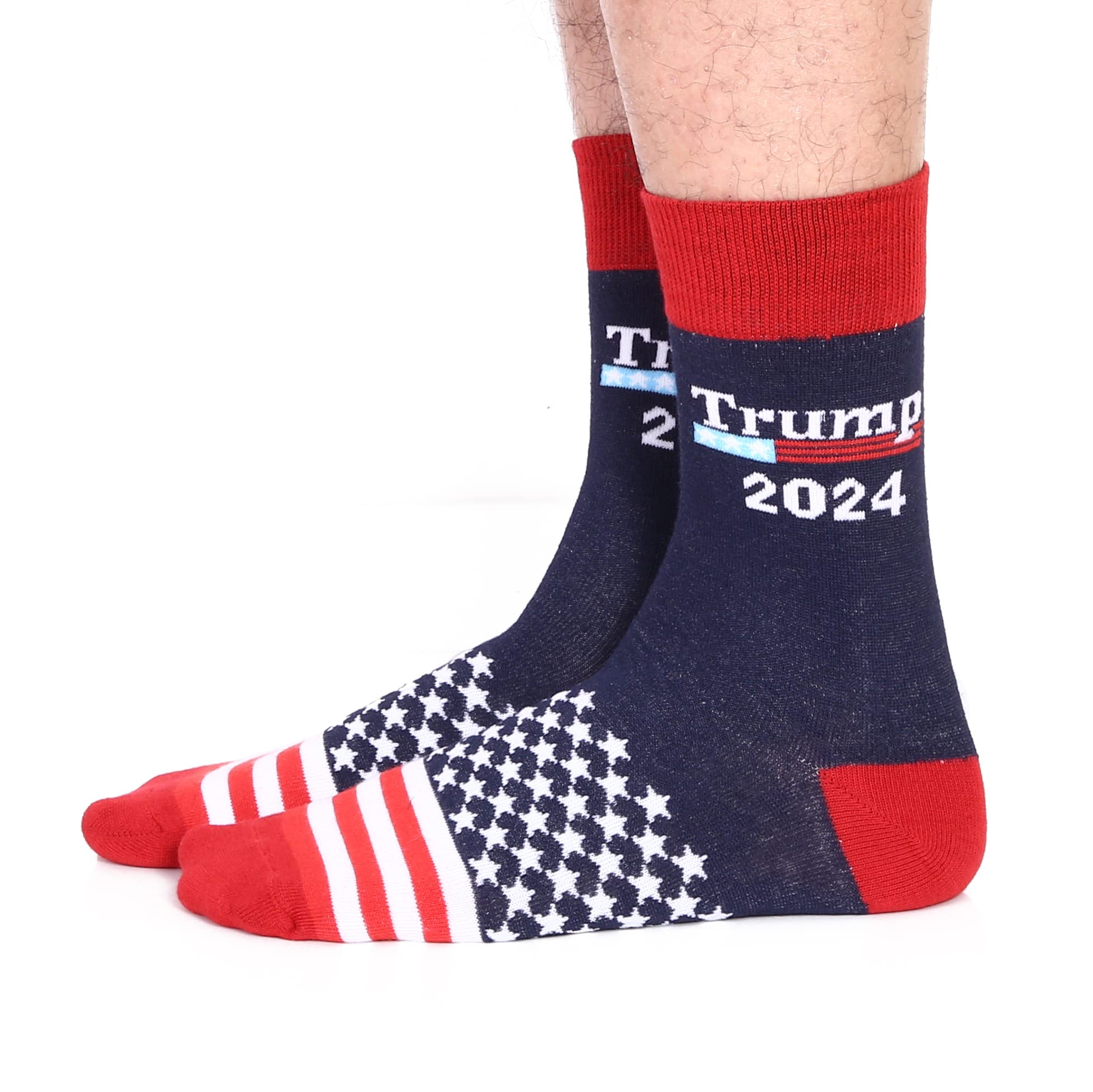 ZXGXLAW Trump 2024 Take America Back MAGA USA Patriotic Freedom Day Gifts Lets Go Brandon Funny Socks