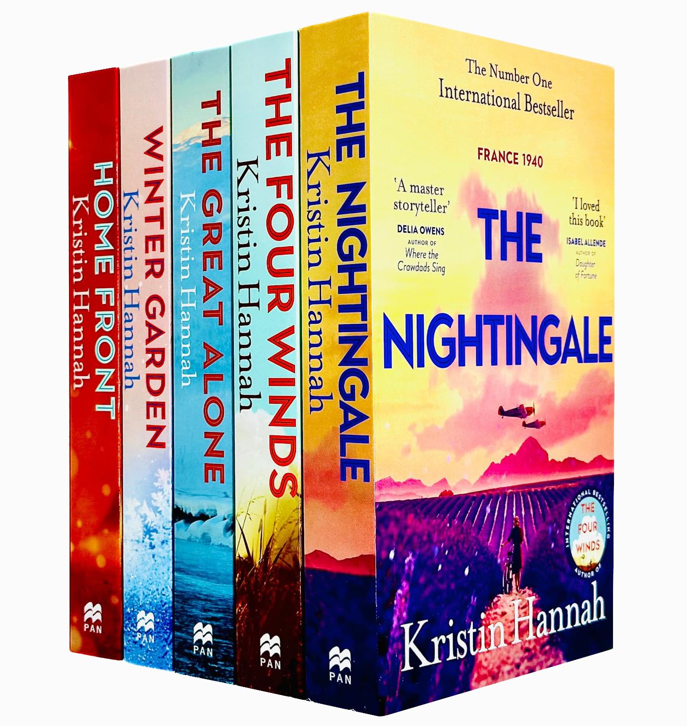 Kristin Hannah Collection 5 Books Set (The Nightingale, The Four Winds, The Great Alone, Winter Garden, Home Front)