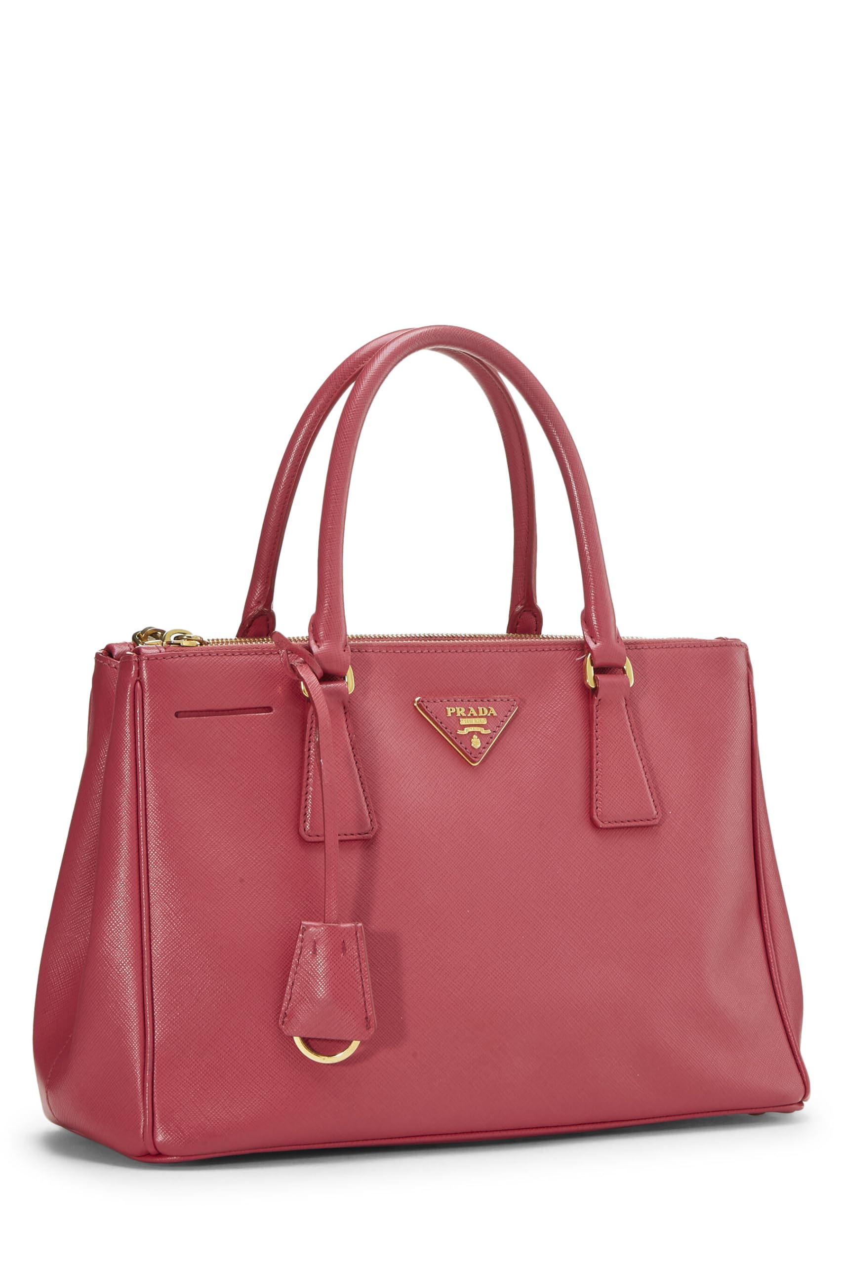 Prada, Pre-Loved Pink Saffiano Executive Tote Medium, Pink