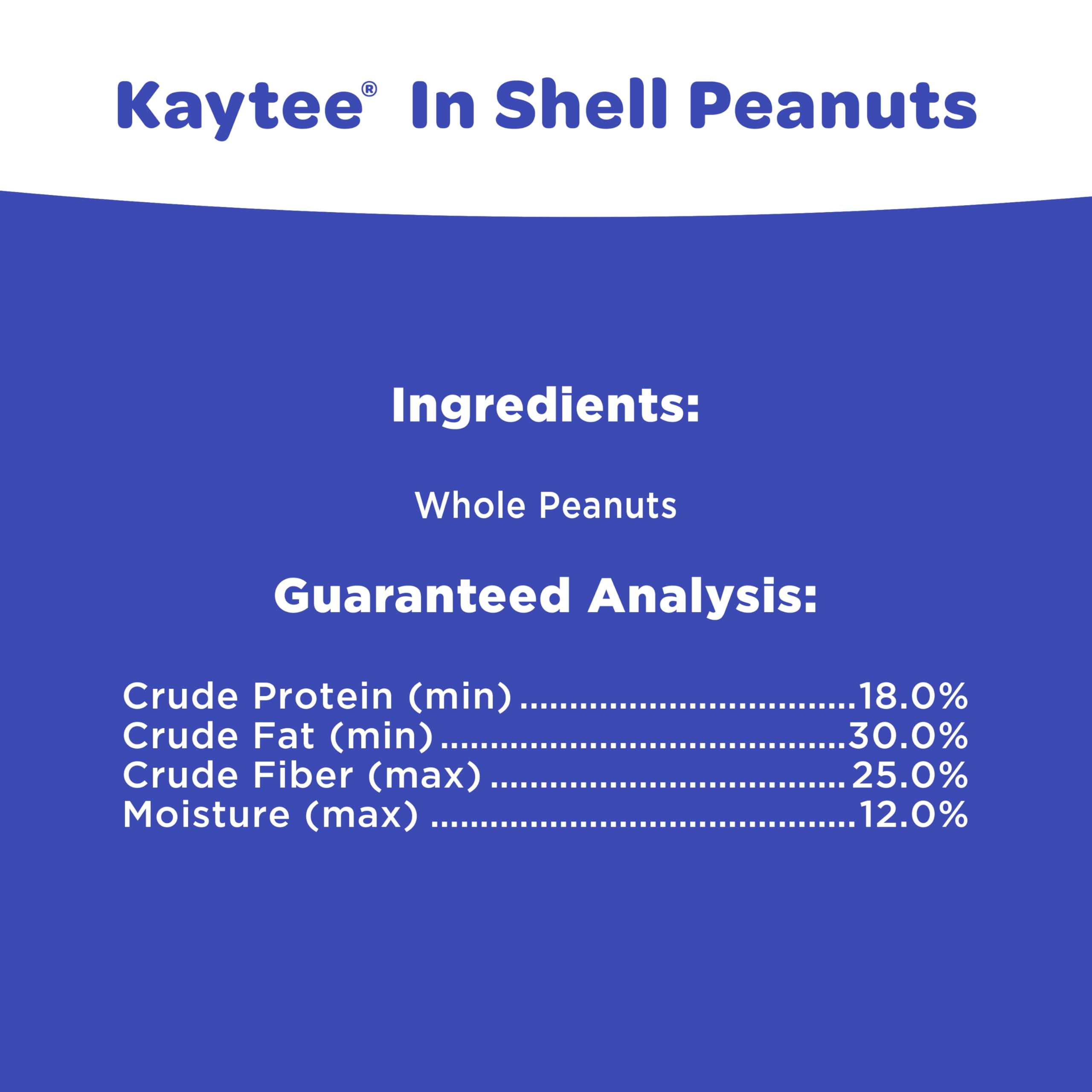 Kaytee Raw Peanuts in Shell for Squirrels, Woodpeckers, Nuthatches, Jays, Towhees, Cardinals, Indigo Buntings, and Other Wild Birds, 5 Pound