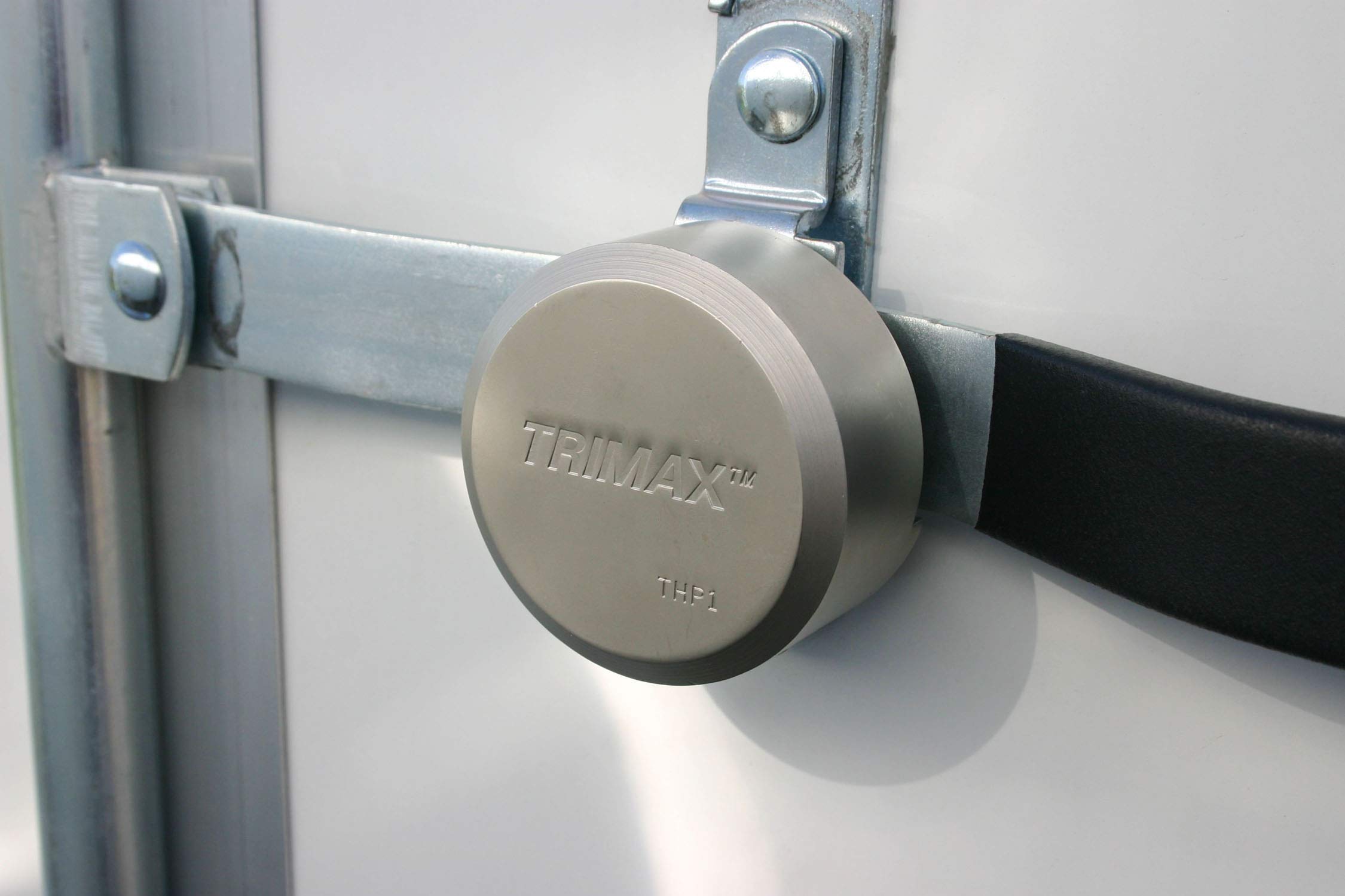 Trimax THP3XL Hockey-Puck Shackle Trailer Door Lock-3 Pack, Silver
