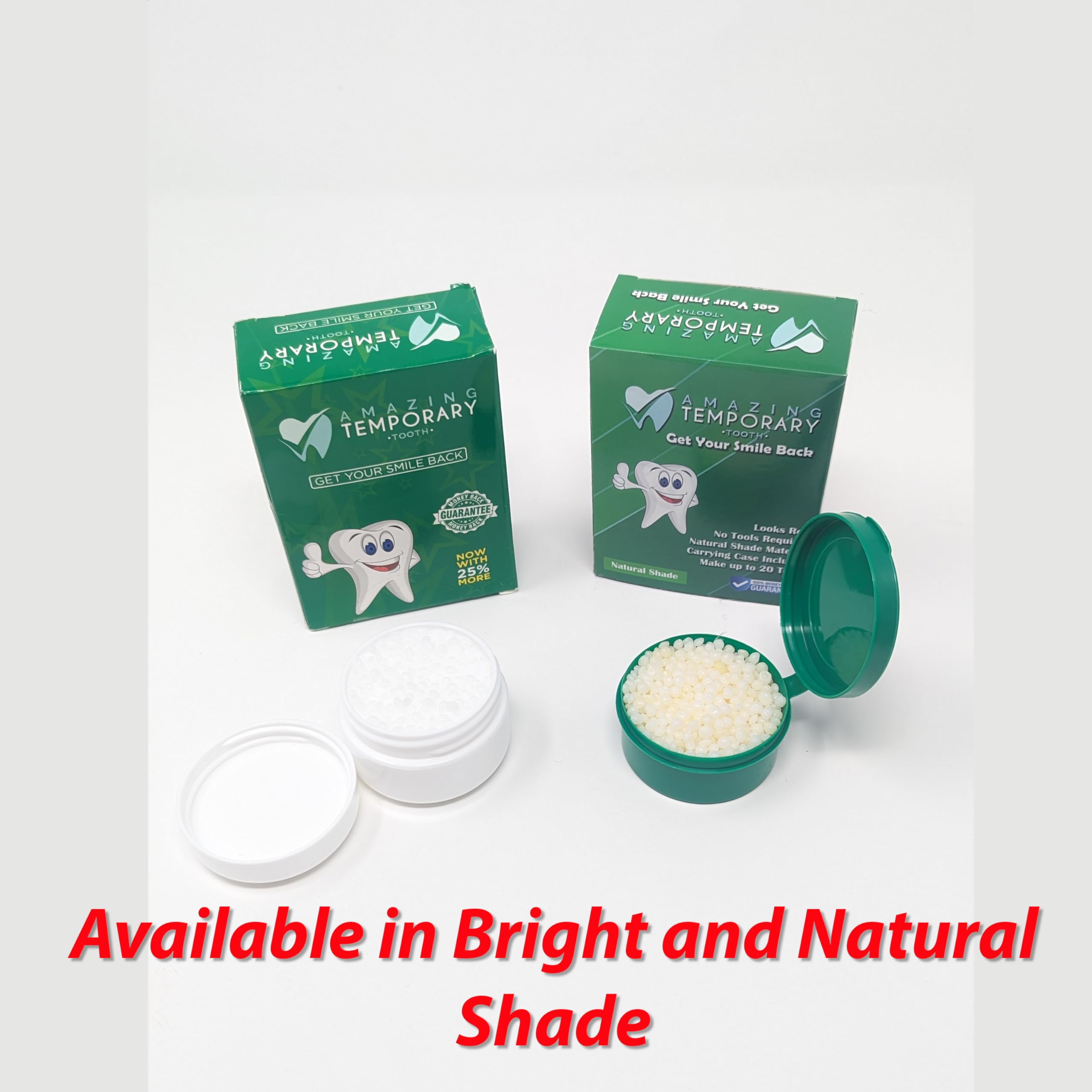 Amazing Temporary Tooth Replacement Kit, Temp Missing Teeth Repair,  Natural Shade
