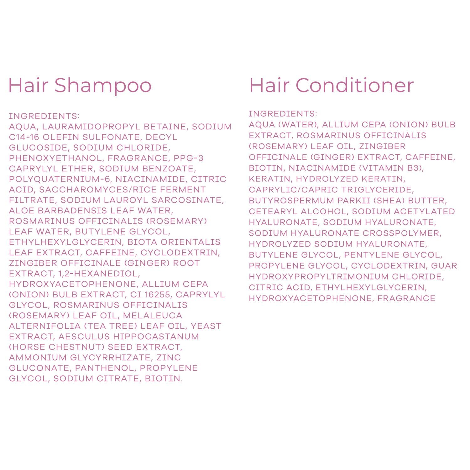 ProBliva Hair Growth Shampoo and Conditioner Set: Onion, Rosemary and Biotin Shampoo & Conditioner for Thinning Hair and Hair Loss – Strengthens, Nourishes & Promotes Thicker Hair and Healthier Scalp