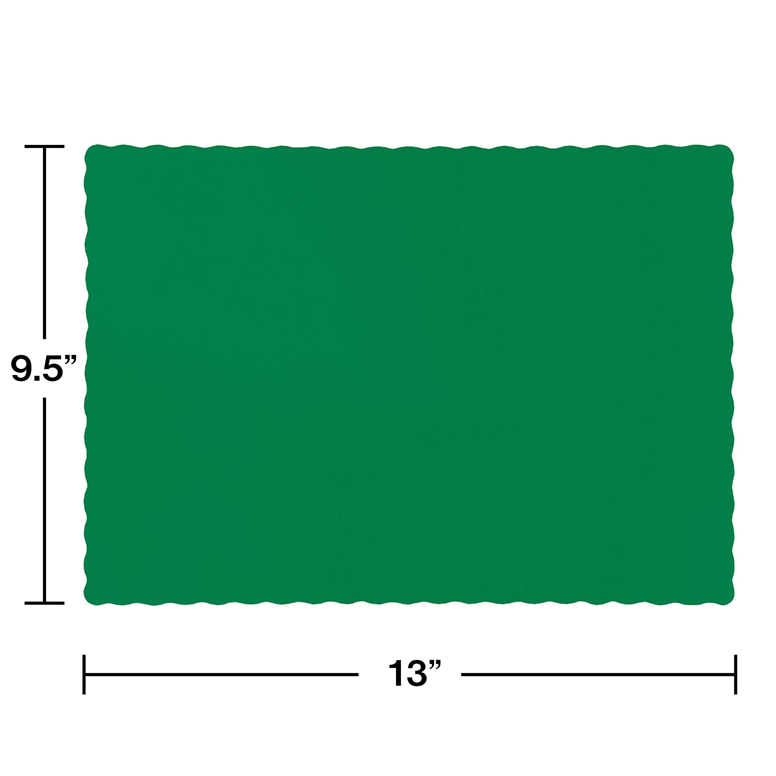 Creative Converting Party Supplies, 10" x 14", Emerald Green