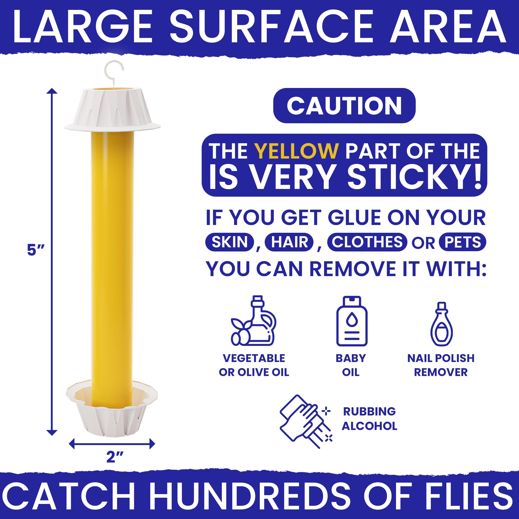 Fly Stick Sticky Fly Traps for Indoors and Outdoor 4pk. Non-Toxic Bait Free. Trap All Flies. Sticky Fly Traps for Indoors Outdoor Fly Catchers for Inside Home Bug Sticky Traps for Bugs Fly Sticky Trap