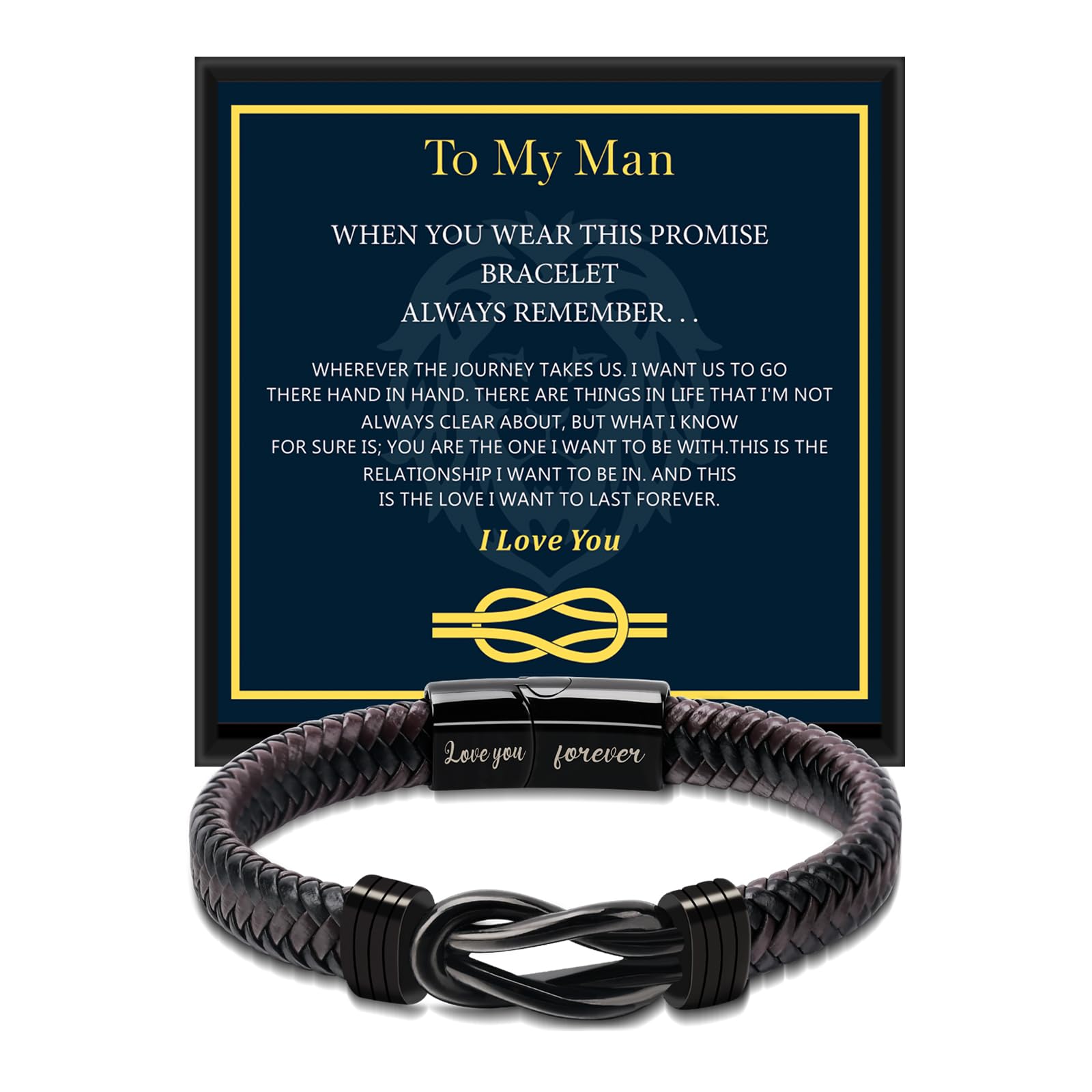 Valentines Day Gifts for Him Boyfriend Gifts for Men Mens Bracelet Valentine's Day Mens Gifts Bracelets for Men Anniversary Romantic Gifts for Men Husband from Wife