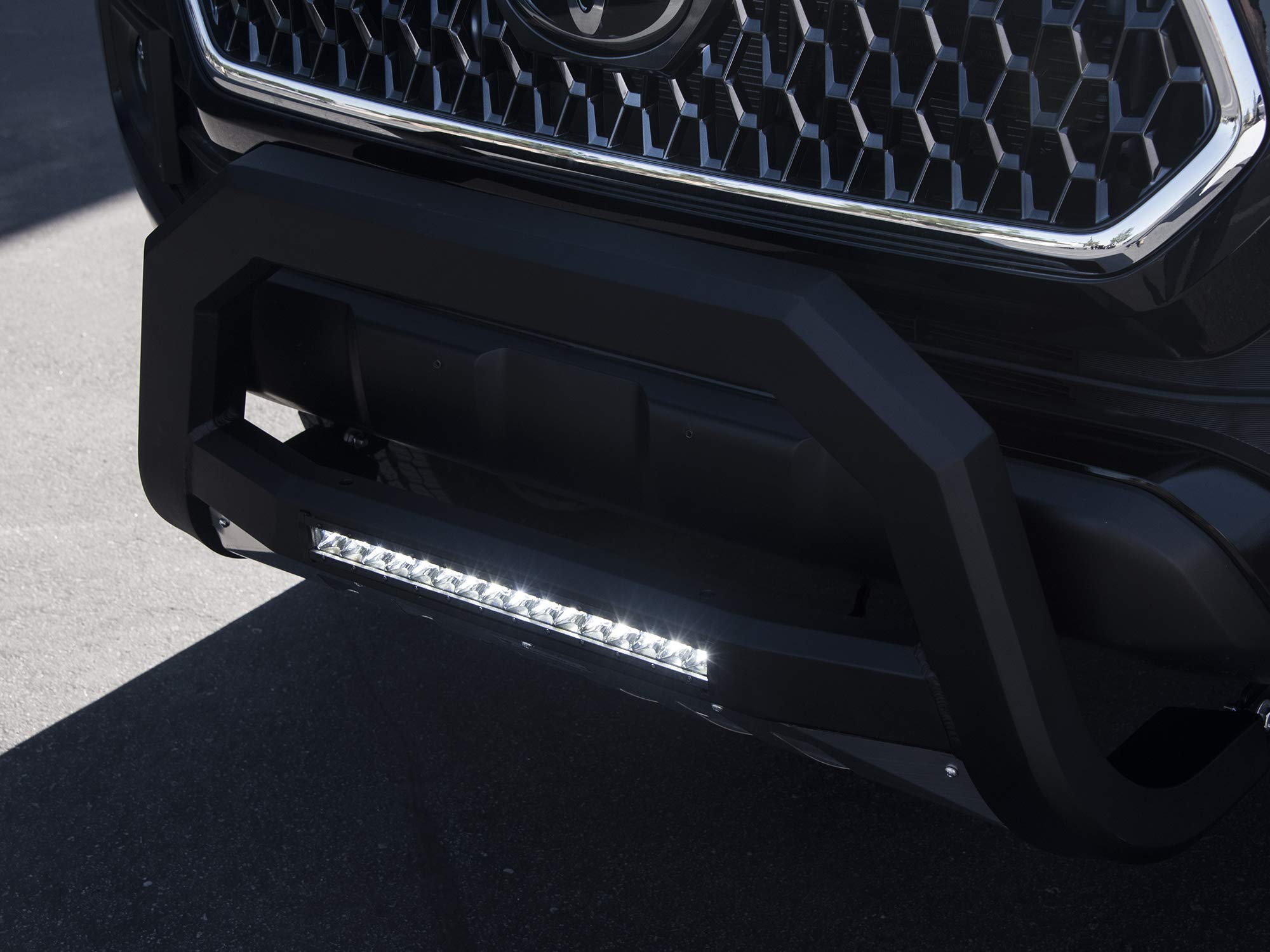 Armordillo USA 7176706 AR Series Bull Bar W/LED Fits 2005-2018 Nissan Frontier - Matte Black W/Aluminum Skid Plate