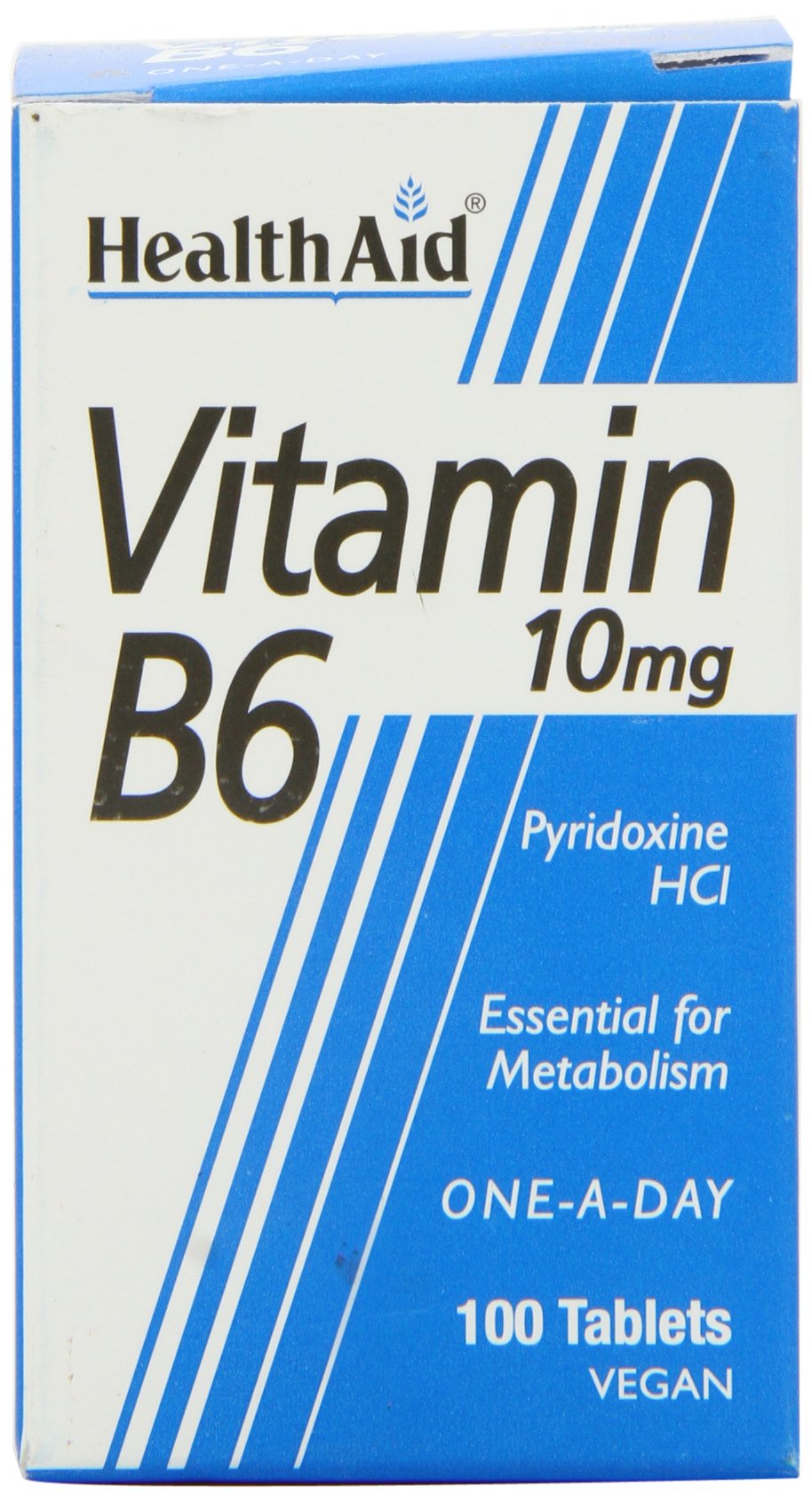 Health Aid Vitamin B6 (Pyridoxine HCl) 10mg 100 Tablets