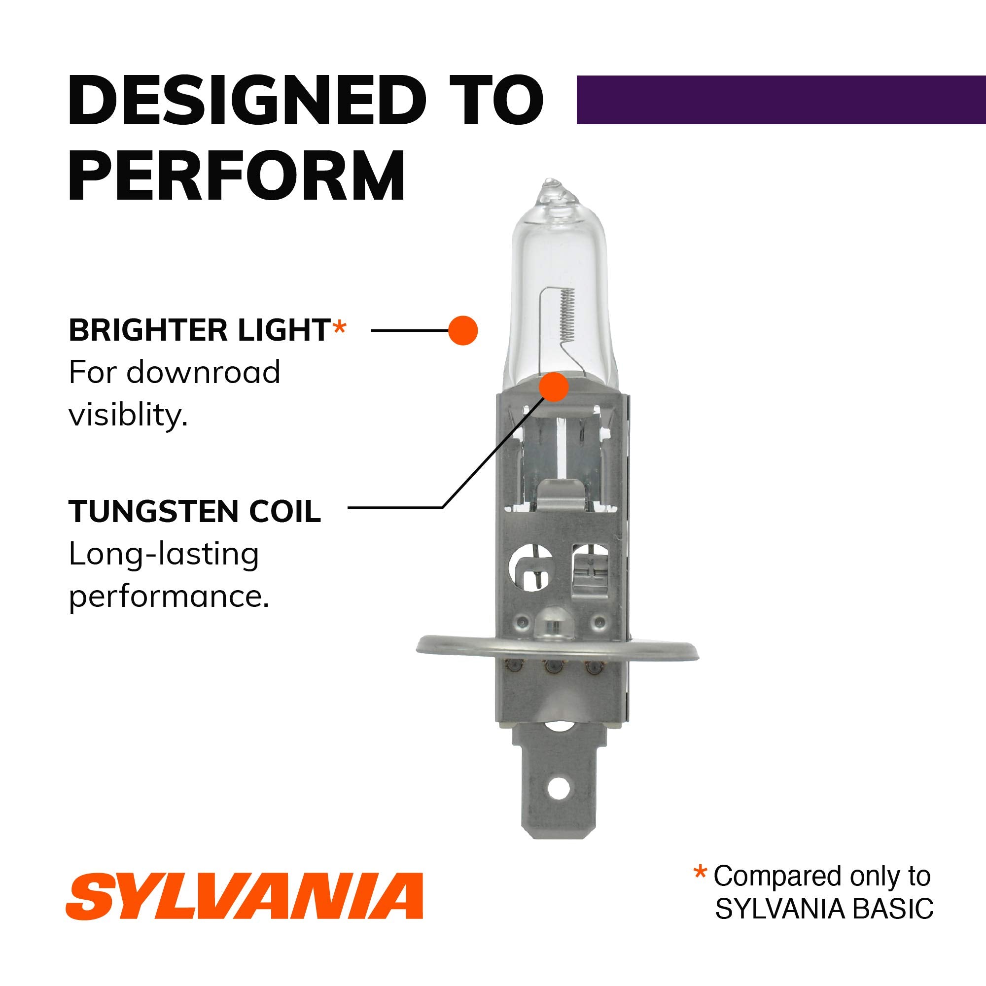 SYLVANIA - H1 XtraVision - High Performance Halogen Headlight Bulb, High Beam, Low Beam and Fog Replacement Bulb (Contains 2 Bulbs)