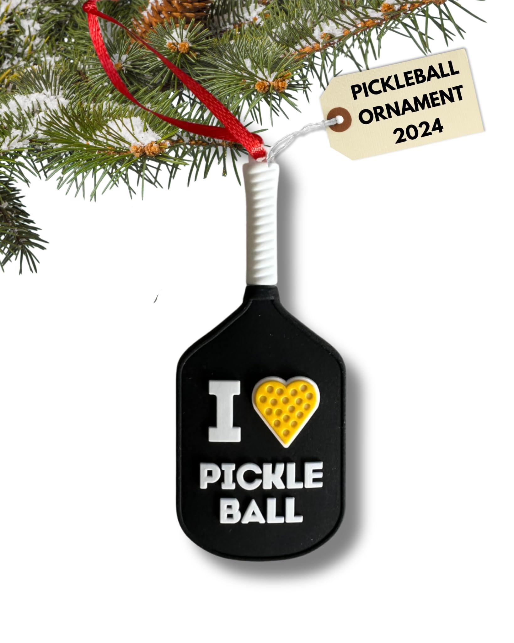 Pickleball Ornament Pickleball Gifts - Miniature Pickleball Paddle, 2024 Pickleball Ornament for Christmas Tree, Gifts for Pickleball Lovers, White Elephant Gifts, Stocking Stuffers for Men & Women