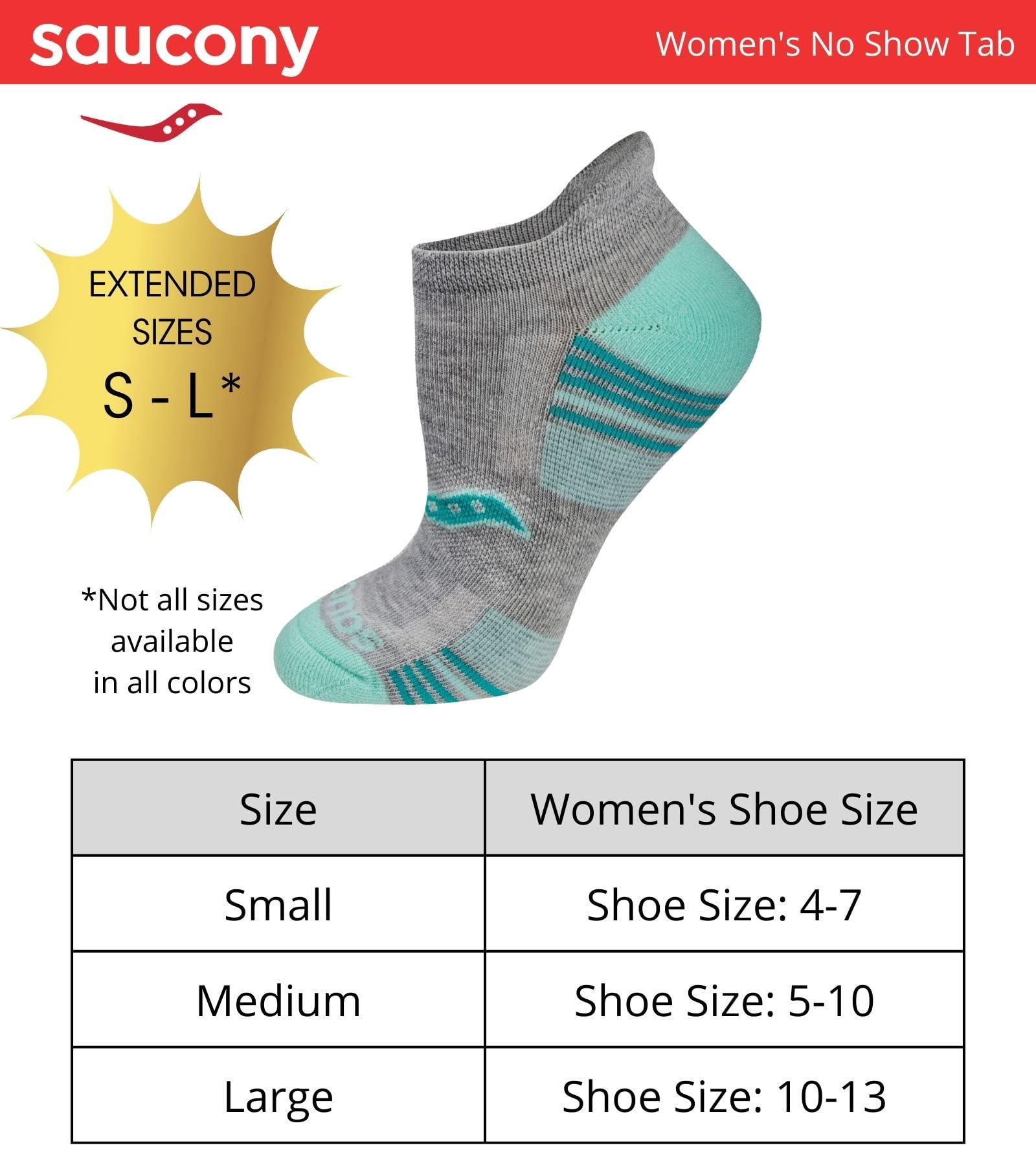 Saucony Women's 8/16 Performance Heel Tab Athletic Socks, Grey Assorted (8 Pairs), Medium