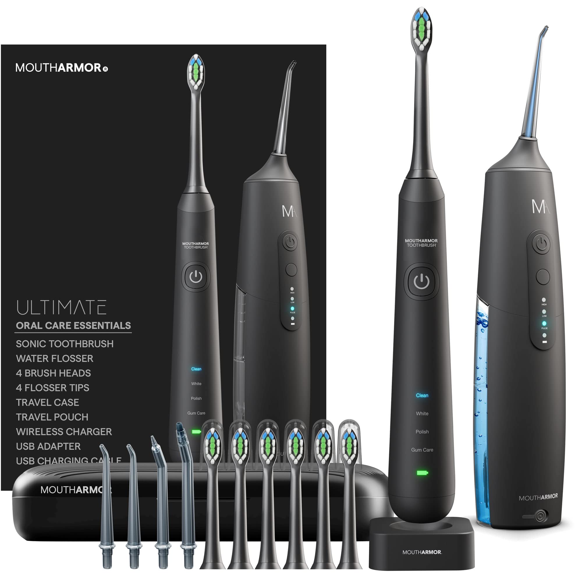 MOUTHARMOR Mouth Armor Cordless Water Flosser & Electric Toothbrush Combo (Mouth Armor)