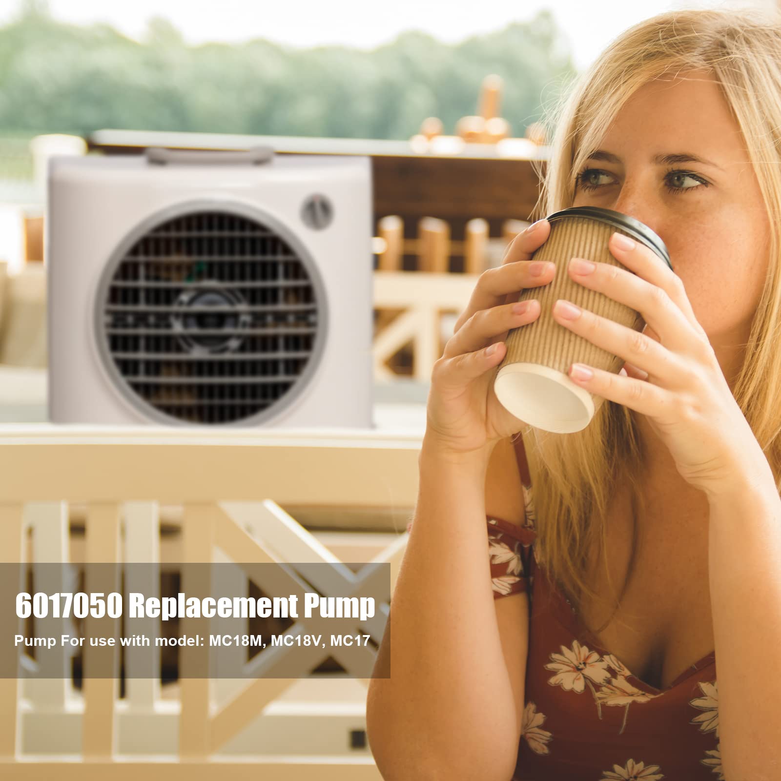 6017050 Evaporative Cooler Pump with 3 Pin Connector, Replacement Pump For Use with Models: MC18M, MC18V, MC17