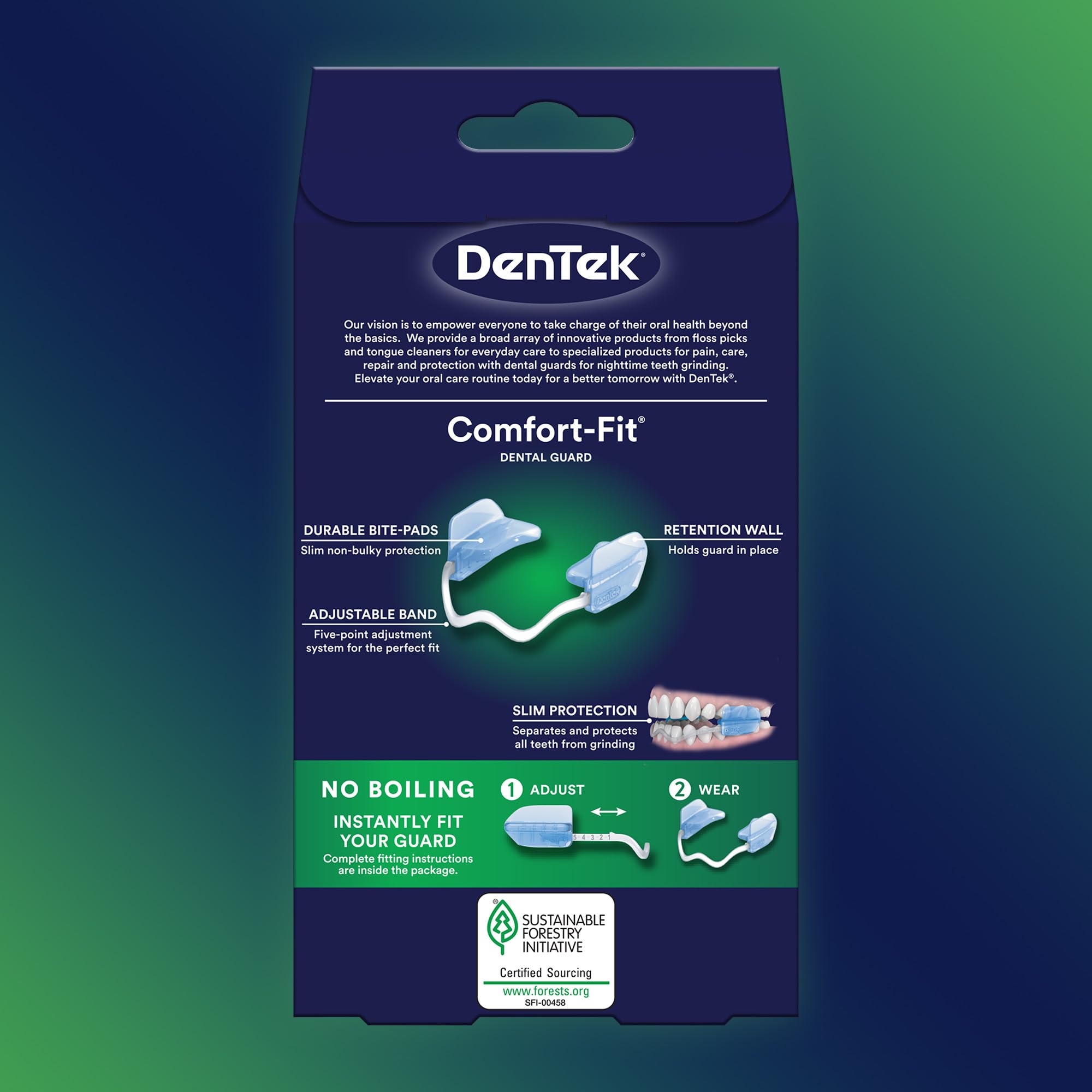 DenTek Comfort-Fit Dental Guard For Nighttime Teeth Grinding, Comfort-Fit Guard, 2 count(Pack of 1)