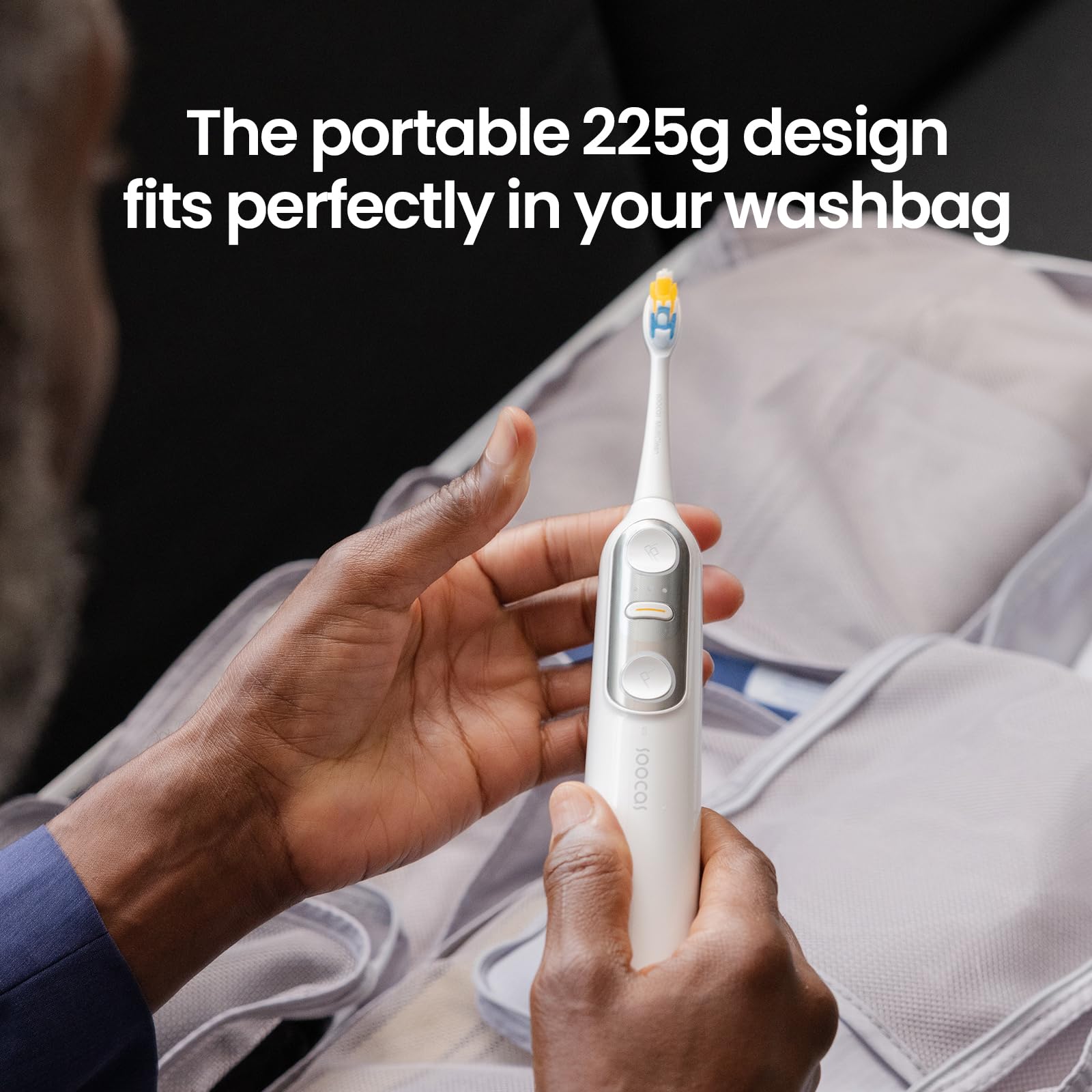 Soocas NEOS II - Electric Toothbrush with Water Flosser, Sonic Electric Toothbrush for Adults, Water Flosser for Teeth, Portable Cordless Flossing Toothbrush, 100% Plaque Removal, Pearl White