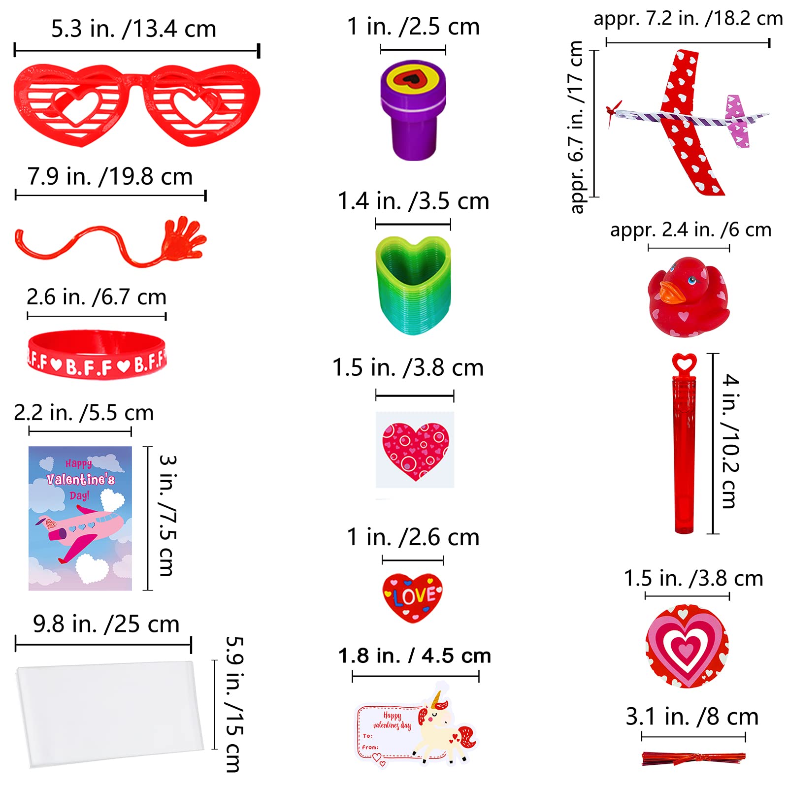 Winlyn 112 Pcs Valentine's Day Stationery Toy Assortment Set Valentine Goodie Bags Stuffers Valentine Rewards Prizes Bulk for Kids Students Valentine Party Favors Treats School Classroom Gift Exchange