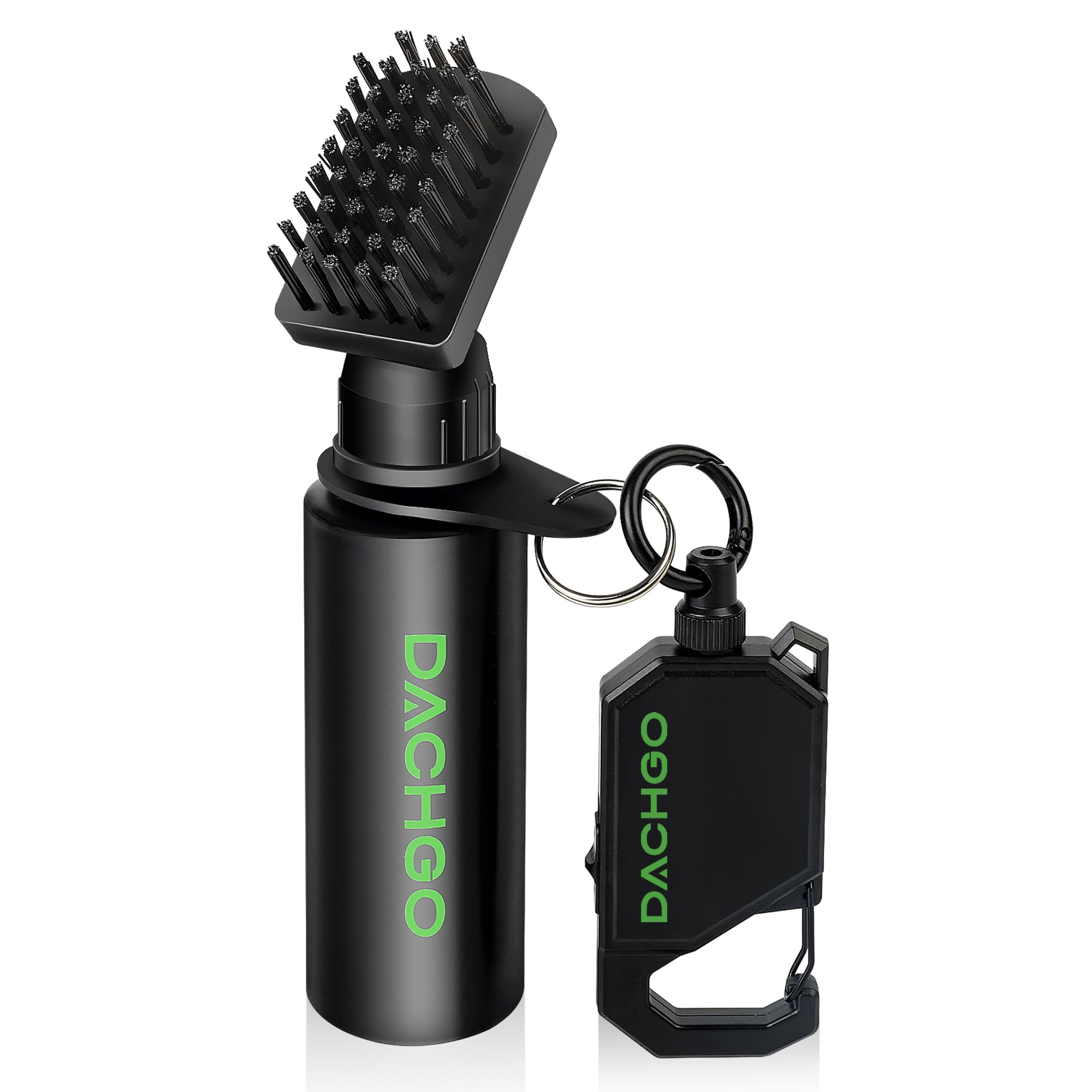 Dachgo Pro Golf Club Cleaner Brush - Golf Water Brush with Lockable Retractor Clip & 4 oz Water Capacity Squeeze Bottle, Golf Accessories Golf Gifts for Men Women (Brush)