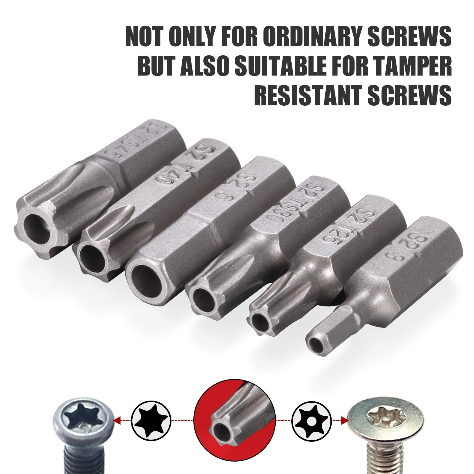 ARUCMIN 214-Piece Screwdriver Bit Set S2 Steel Drill bit set Power Bit Set with Security Bits