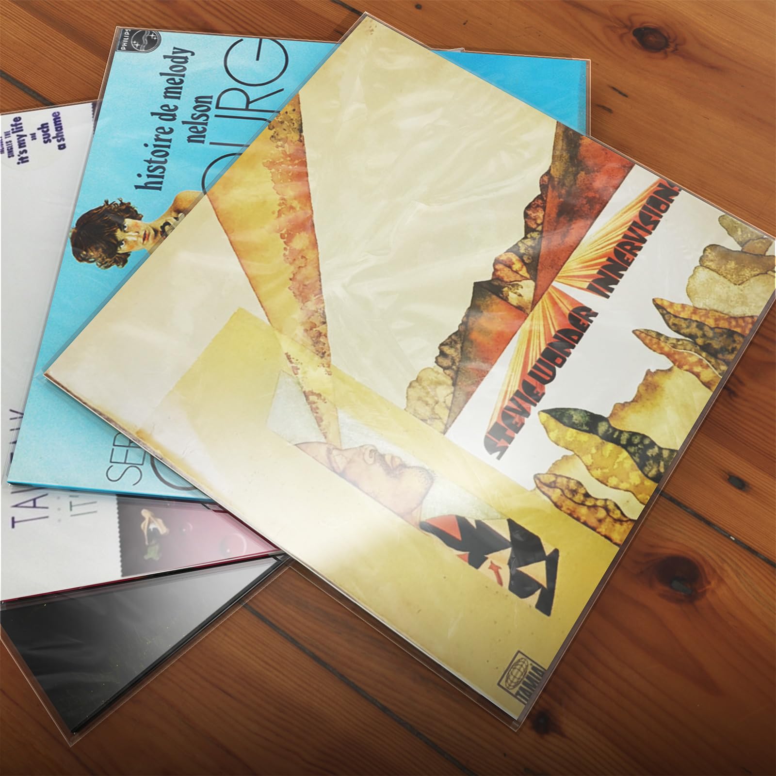 Vinyl Album Covers: 12" LP Vinyl Record Protective Sleeves | Crystal Clear & Durable 3 Mil Thick Record Outer Sleeves, 50 Pcs