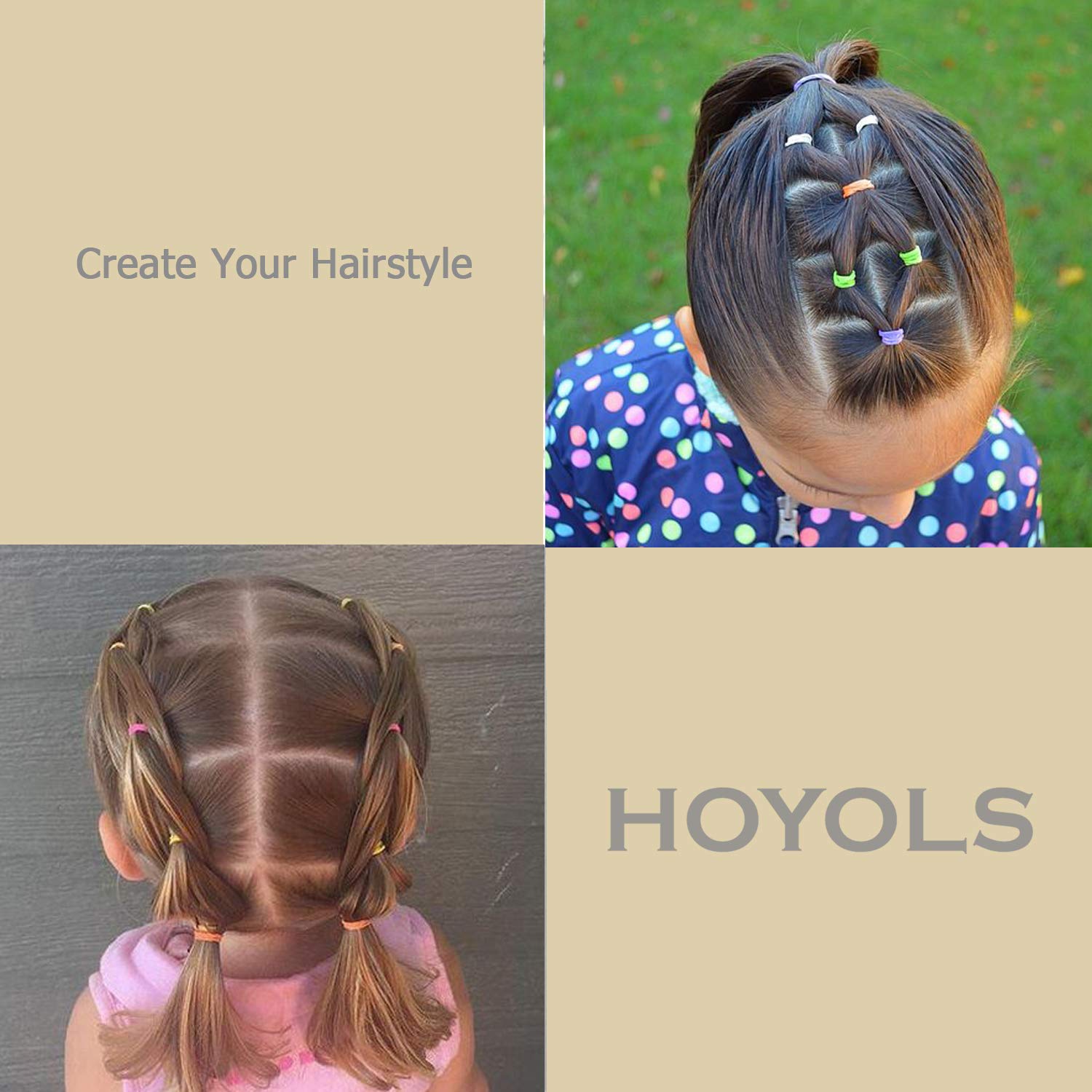 HOYOLS Baby Hair Ties Hair Rubber Bands for Toddler Infants Kids Girls Thin Small Hair Elastics TPU 1500 Piece Pack