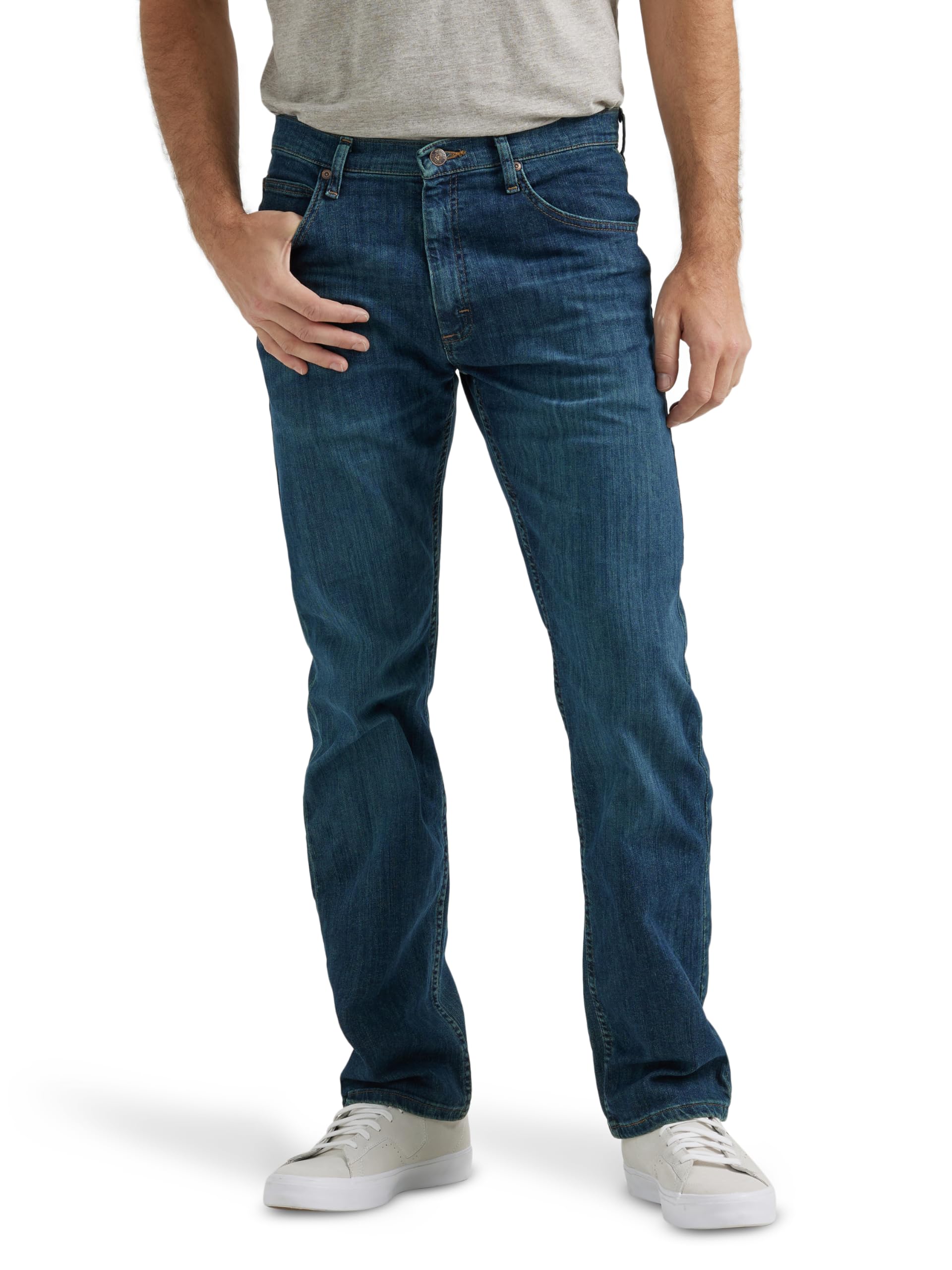Wrangler Authentics Men's Classic 5-Pocket Regular Fit Jean, Twilight Flex, 32W x 32L