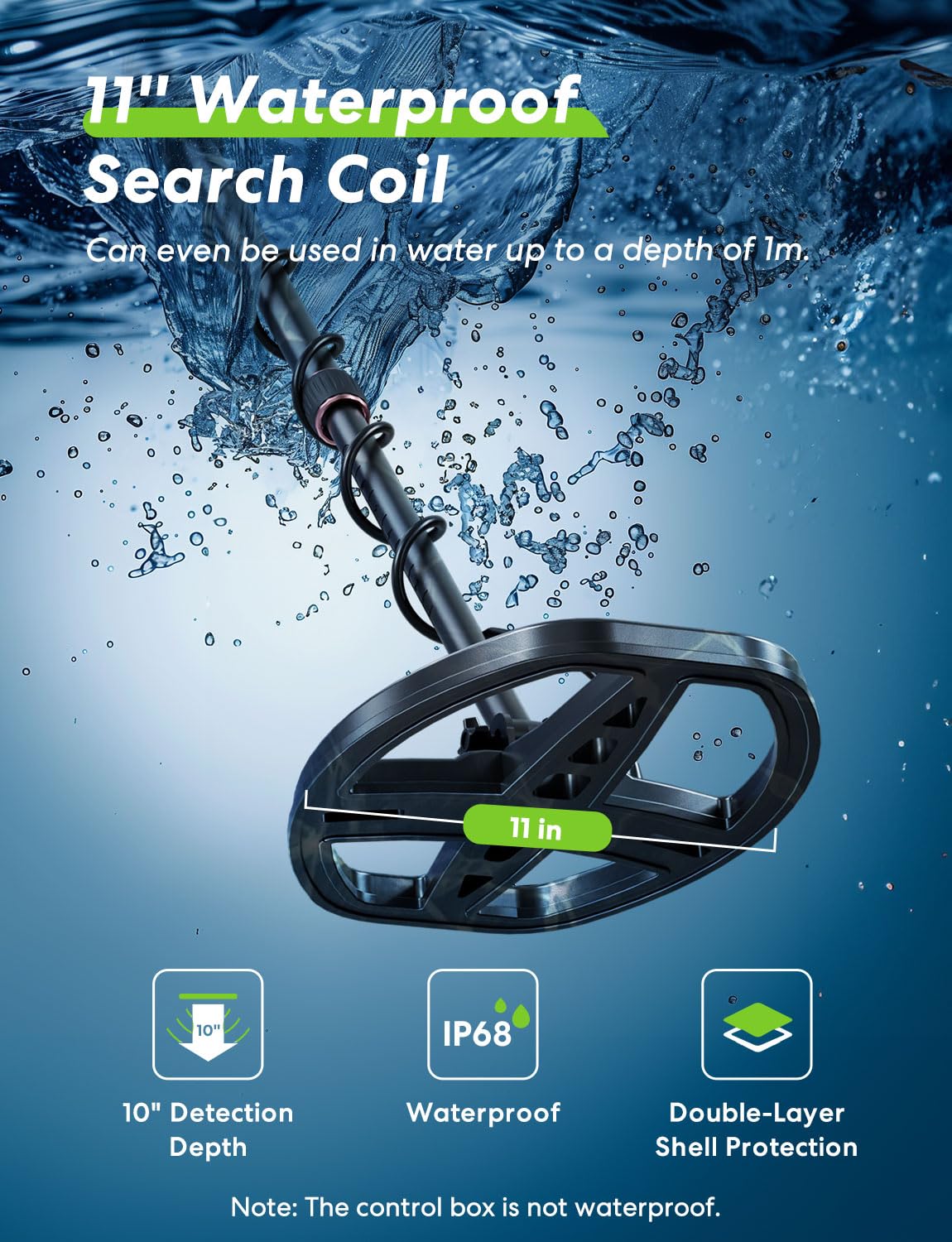 Flysocks Metal Detector for Adult - Professional Higher Precision, 5 Mode for Metal Detecting, Advanced 11” Coil Multifunctional Metal Discovery Tools, Waterproof and Portable Outdoor Treasure Finder