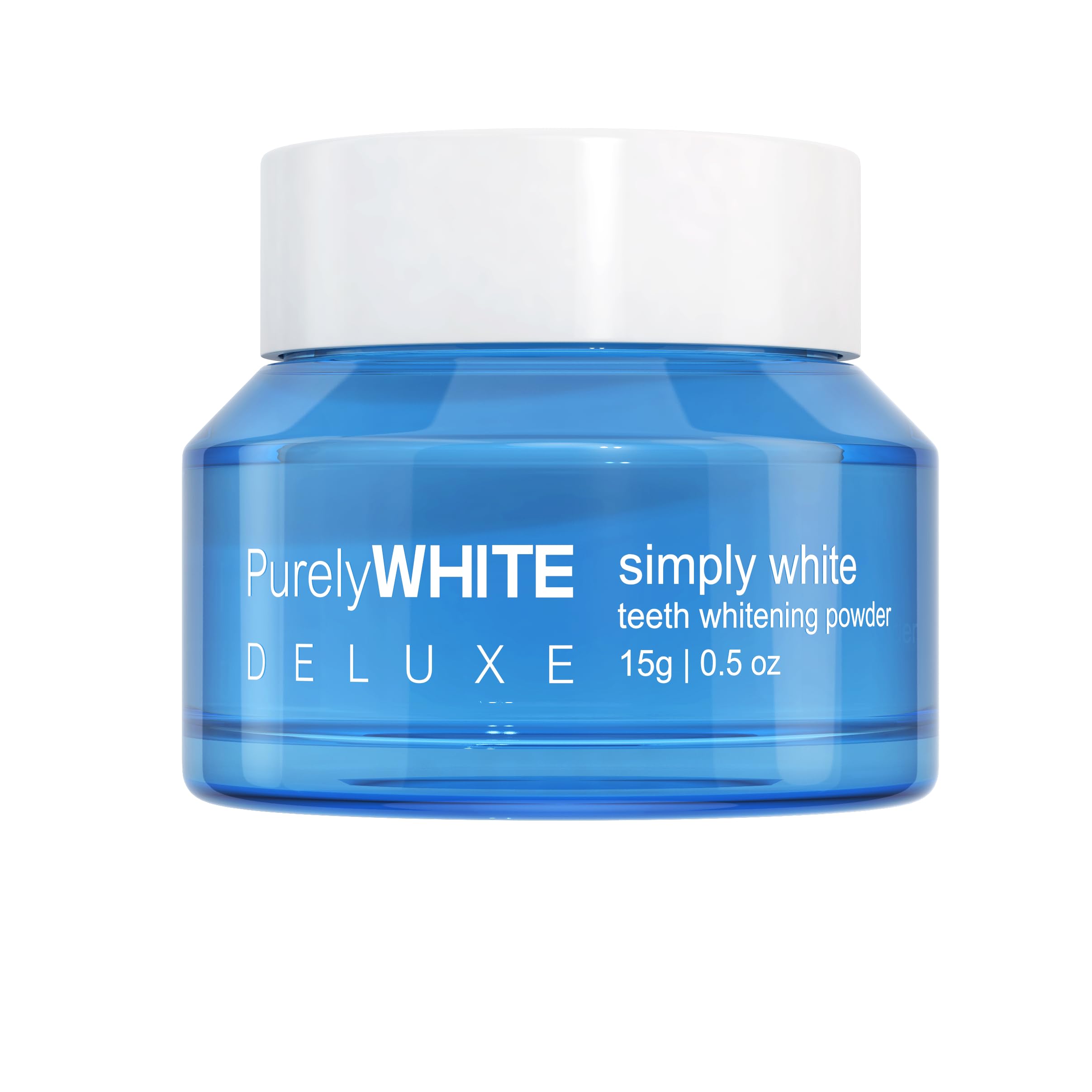 PurelyWHITE DELUXE, Whitening Powder - Removes Stains, No Sensitivity - Enamel-Safe Toothpaste Whitening Powder for Coffee, Tea, Food, Wine, and Tobacco Stains.