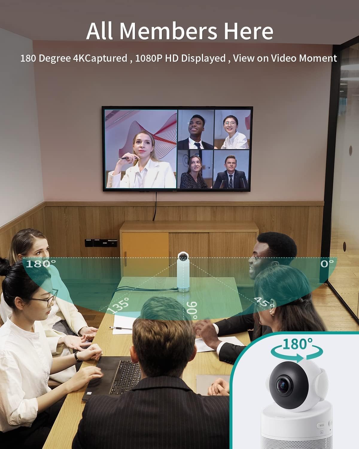 KanDao Meeting S 180-degree Video Conferencing Camera