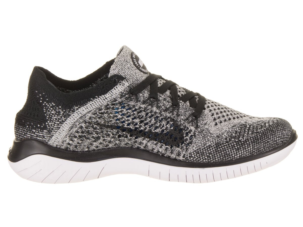 Nike Womens WMNS Free RN Flyknit 2018 942839 101 - Size 8W White/Black