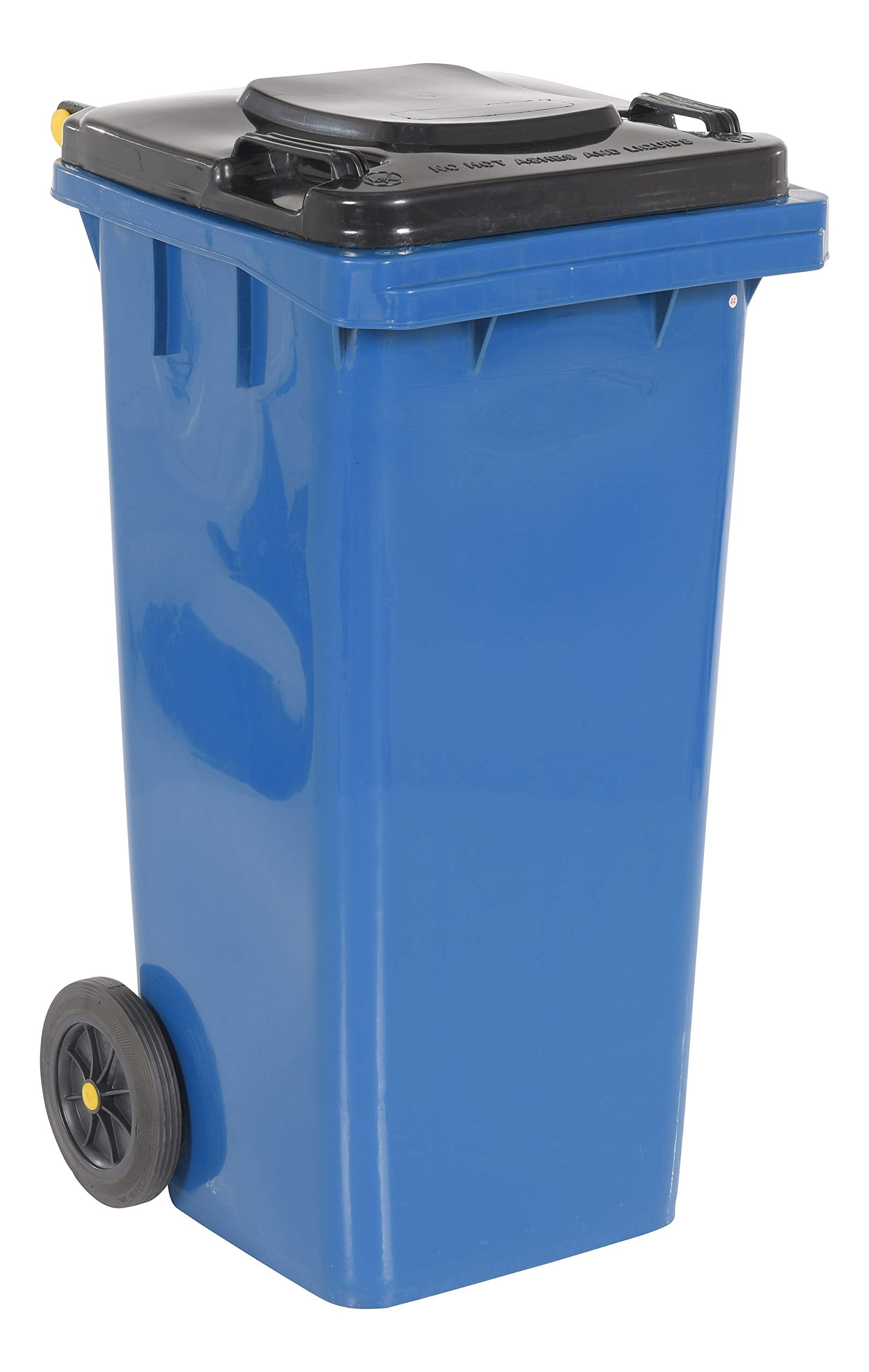 Vestil TH-32-BLU Trash Can, Polyethylene, 18-1/2" Width, 37-1/2" Height, 22" Depth, 32 gallon Capacity, Blue