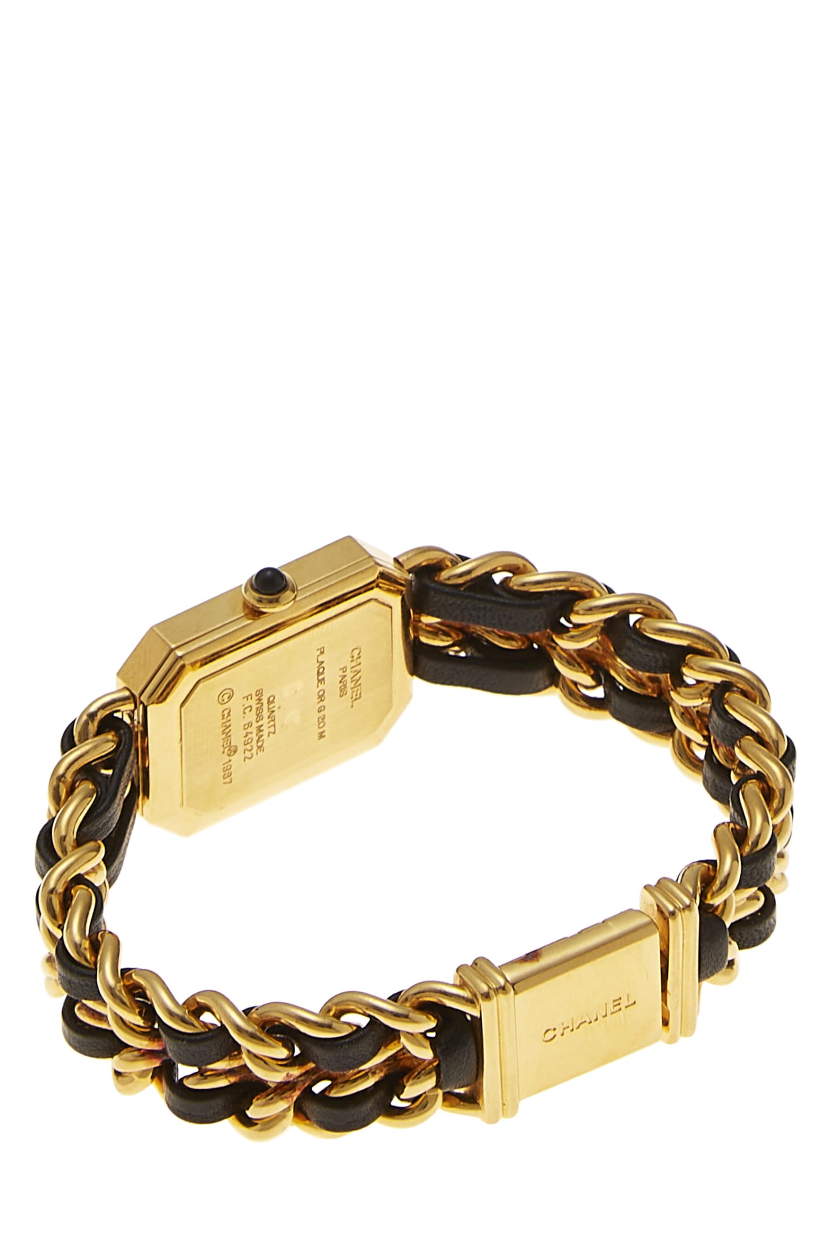 Chanel, Pre-Loved Black & Gold Premiere Watch Medium, Black