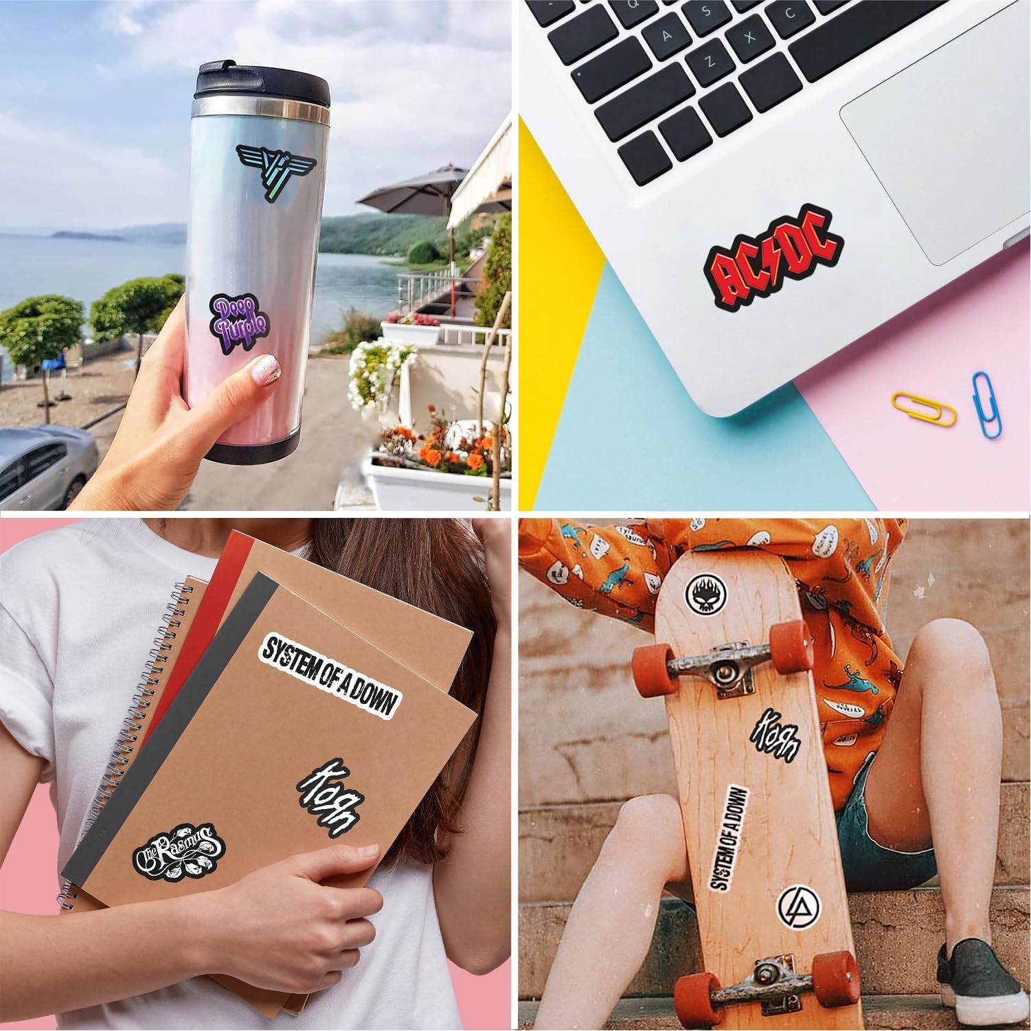 BulbaCraft Legendary Rock Band Stickers – Heavy Metal Laptop Decals - Vinyl Band Stickers for Adults, Rock Stickers and Decals, Gifts for Women & Men