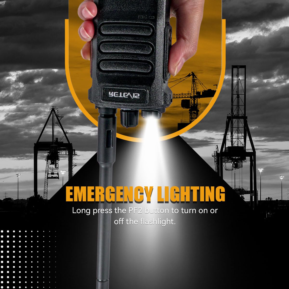 Retevis RT86 Long Range Walkie Talkies for Adult, High Power 2 Way Radios, Heavy Duty Two Way Radios, Shatterproof Display, 2600mAh, for Commercial Construction(6 Pack)