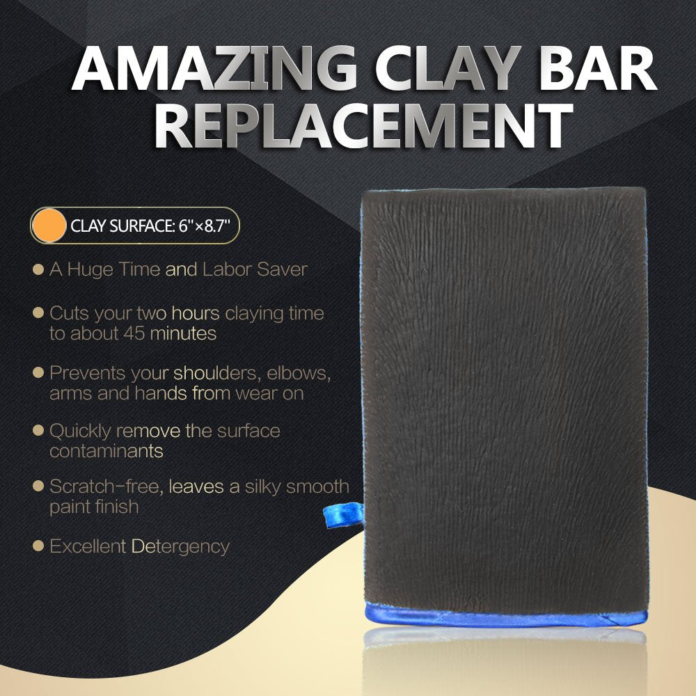 Clay Mitt, AutoCare Fine Grade Clay Bar Mitt Surface Prep Mitt Finish Clay Bar Mitt Wash Mitt Clay Eraser Mitt for Car Detailing Clay Bar Alternative Novel Detailing Tool & Kit, Creative Gift-1 Pack