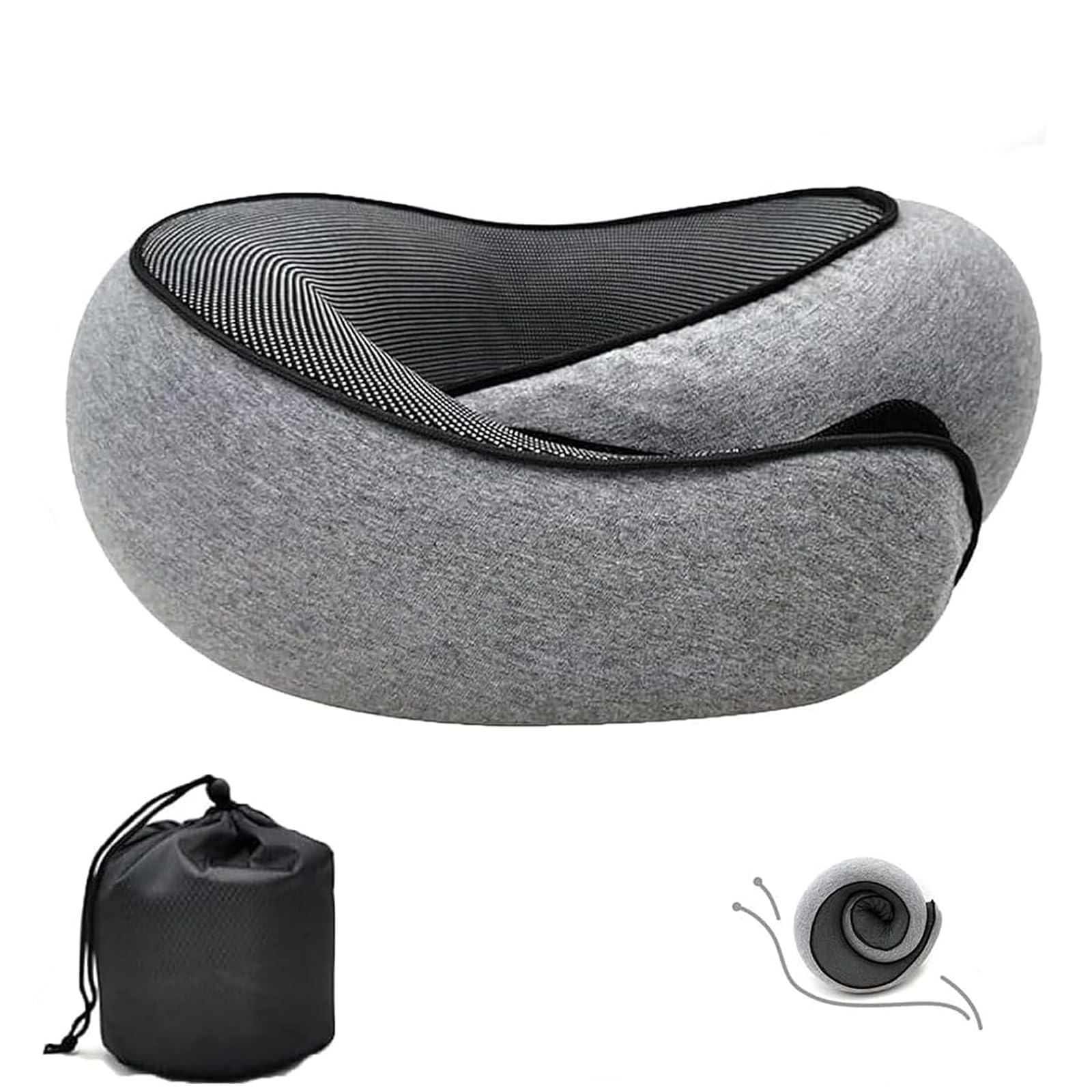 Obemary Travel Pillow, Neck Pillow, Neck Pillow for Traveling, 360° Travel Neck Pillows for Airplanes, Memory Foam Airplane Pillow, Soft Airplane Neck Pillow Stowable Travel Pillows for Airplanes