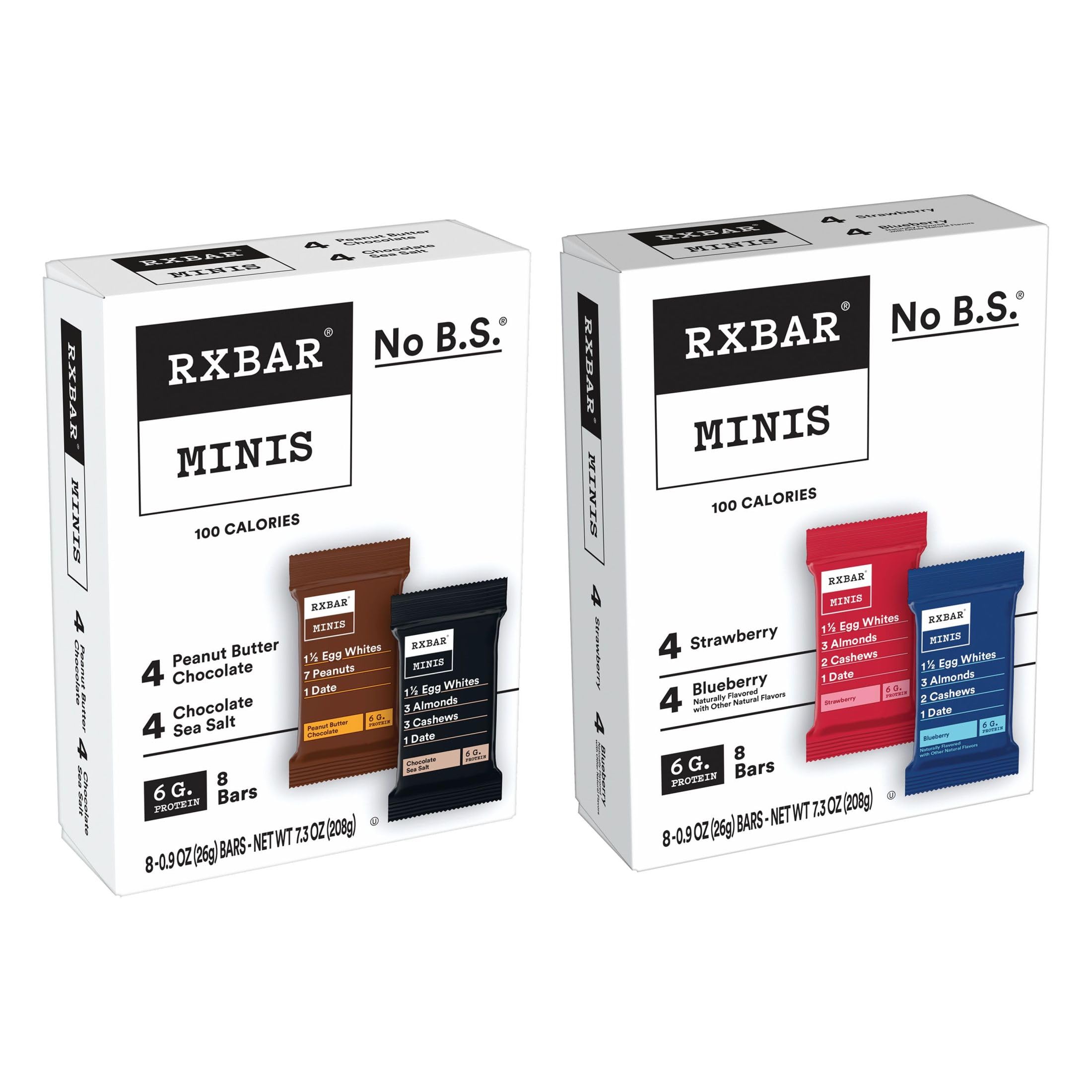 RXBAR Minis Protein Bars, Protein Snack, Snack Bars, Variety Pack (16 Bars)