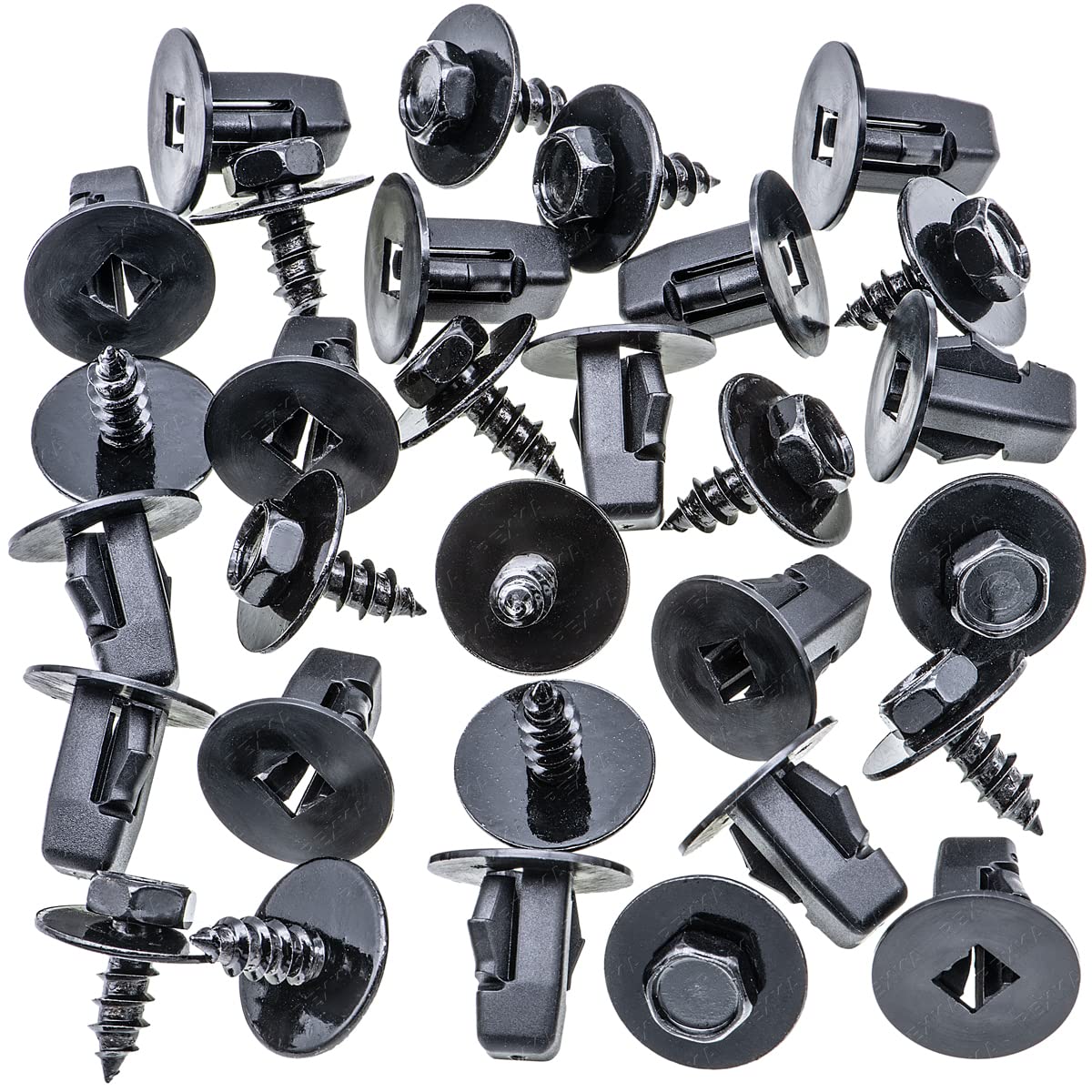 Rexka 15 Sets Fender Liner Screw & Screw Grommet Kit for Toyota Lexus Sequoia Sienna Tacoma Tundra Camry Corolla Mirai Prius 90189-06236 90159-60496