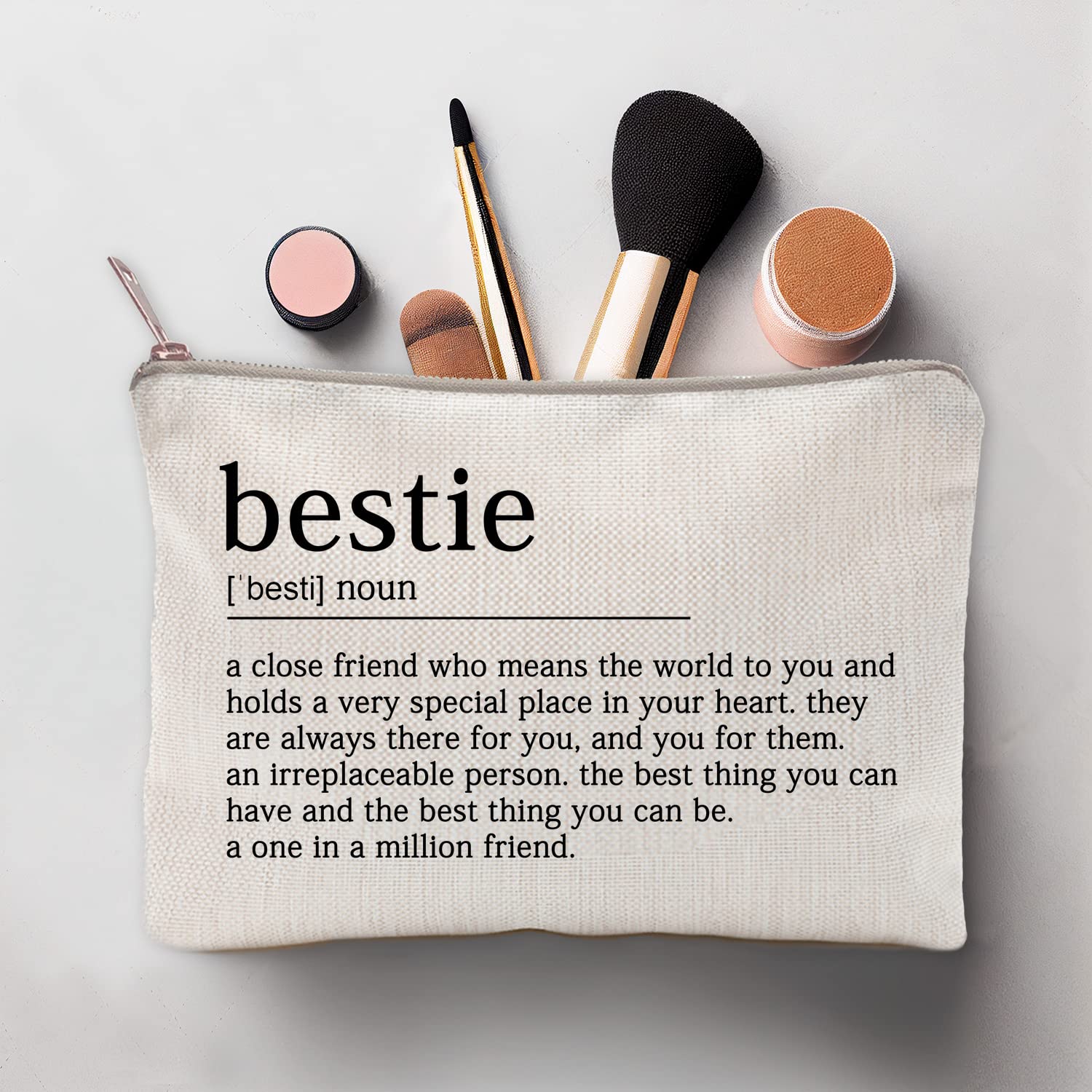 You Are Loved You Are Enough Makeup Case Self-Worth Cosmetic Bag Positive Affirmation Toiletry Bag Gift Motivation Quotes Sister Gift (Bestie)