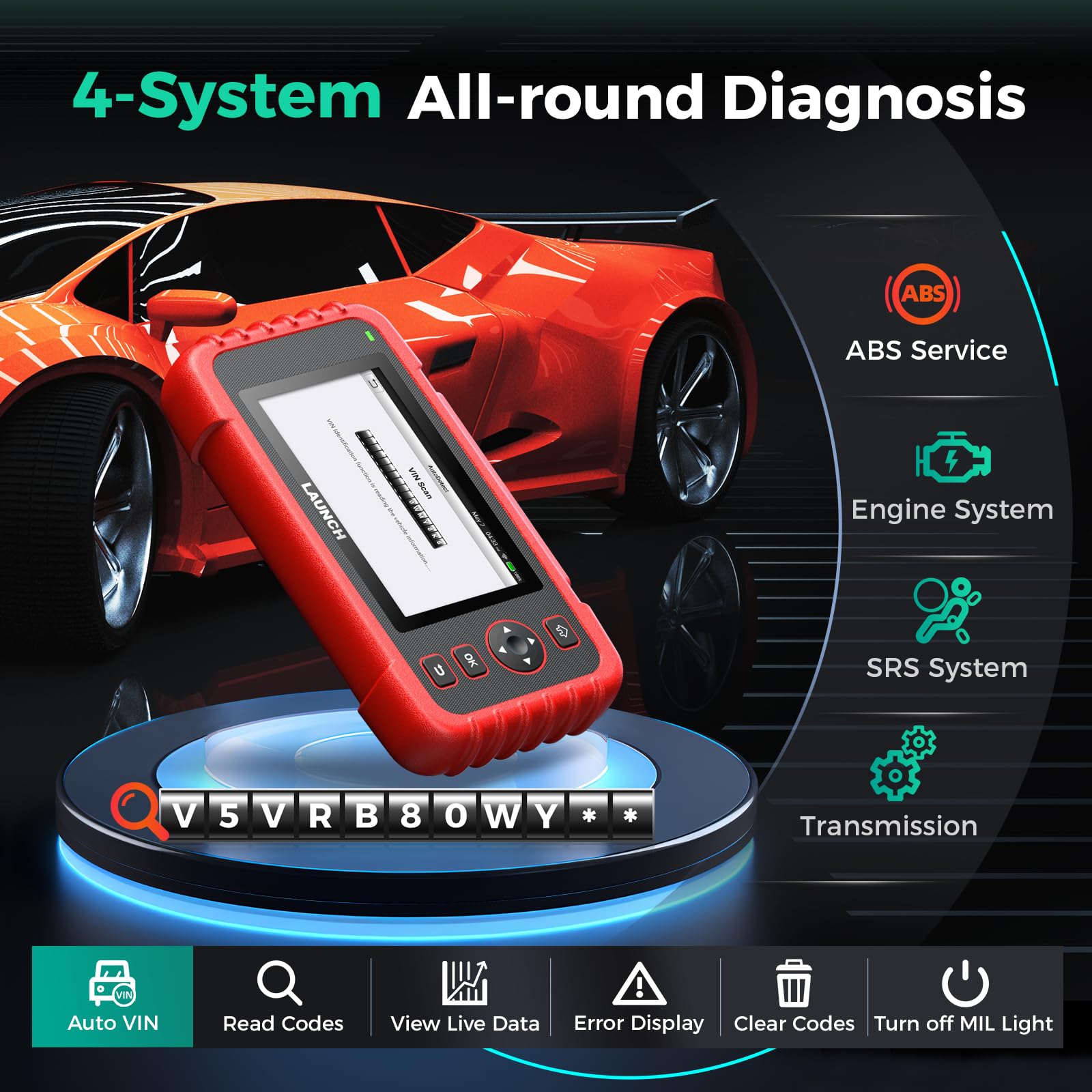 LAUNCH OBD2 Scanner CRP123X Elite V2.0(Upgrade of CRP123X/CRP129X), 7 Reset Scan Tool, FCA SGW, Multi-System Car Scanner, Cloud Report, Lifetime Free Update Diagnostic Scanner, Battery Test, AutoVIN