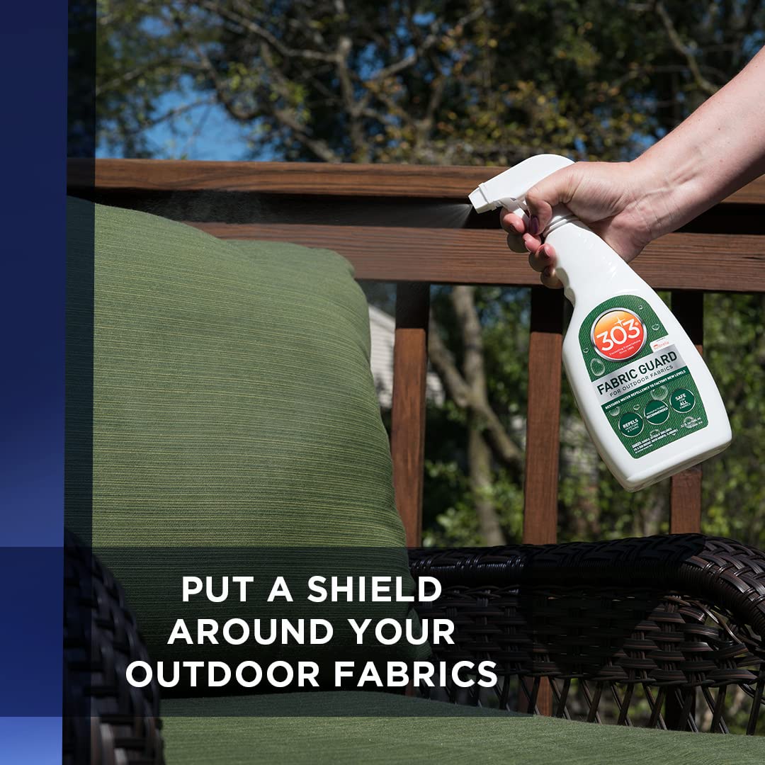 303 Products Fabric Guard - Restores Water and Stain Repellency To Factory New Levels, Simple and Easy To Use, Manufacturer Recommended, Safe For All Fabrics, 32oz (30606CSR) Packaging May Vary