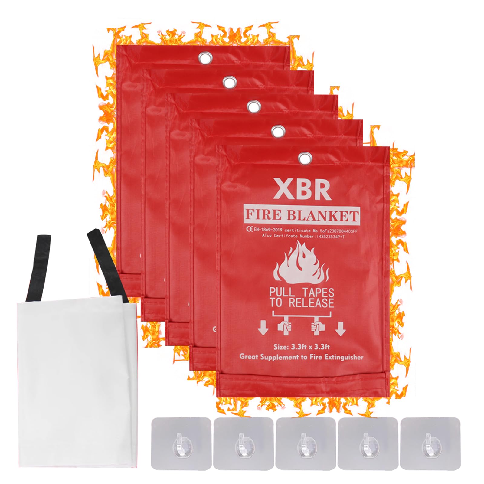 鑫宝锐 Fire Blanket Home Emergency Kitchen Fire Blanket Survival Essentials Car Fire Blanket Supplies