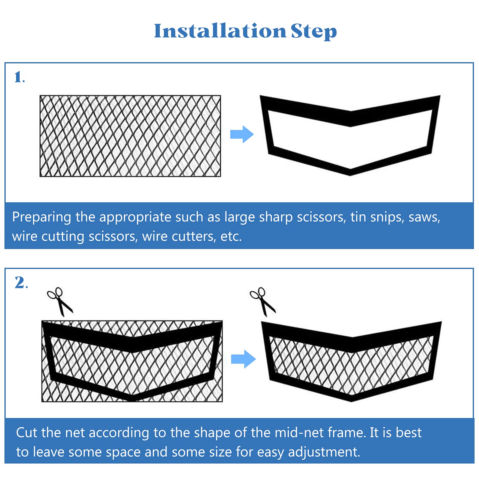 Universal Car Grill Mesh 40" x 13", Black-Painted Aluminum Alloy Automotive Grille Insert, Multifunctional Grille Mesh Roll (3 x 6mm Rhombic Hole)