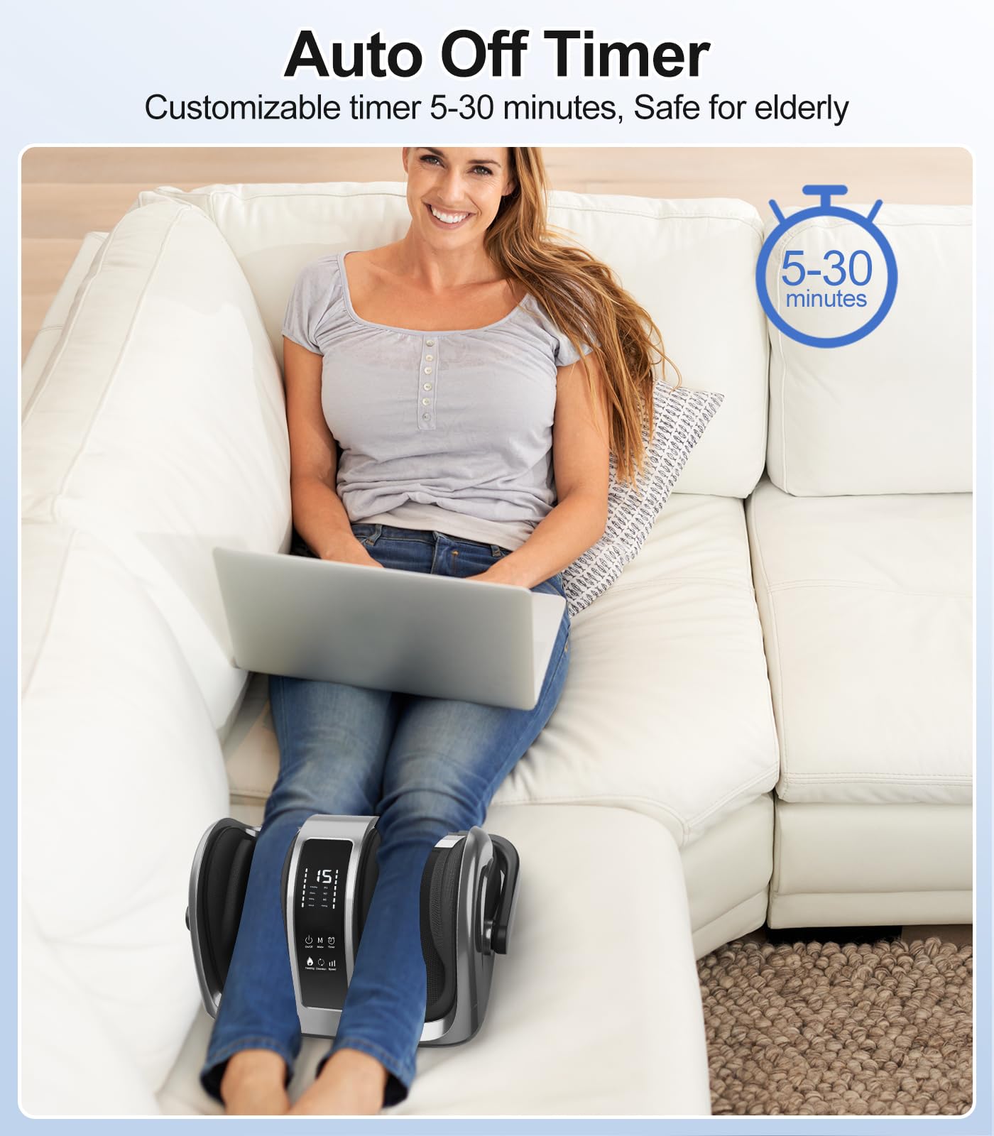 CARESKY Foot Massager - FSA HSA Eligible Shiatsu Foot Massager with Heat, Kneading for Relaxation, Plantar Fasciitis Relief, Neuropathy, Circulation, Gifts for Women Men