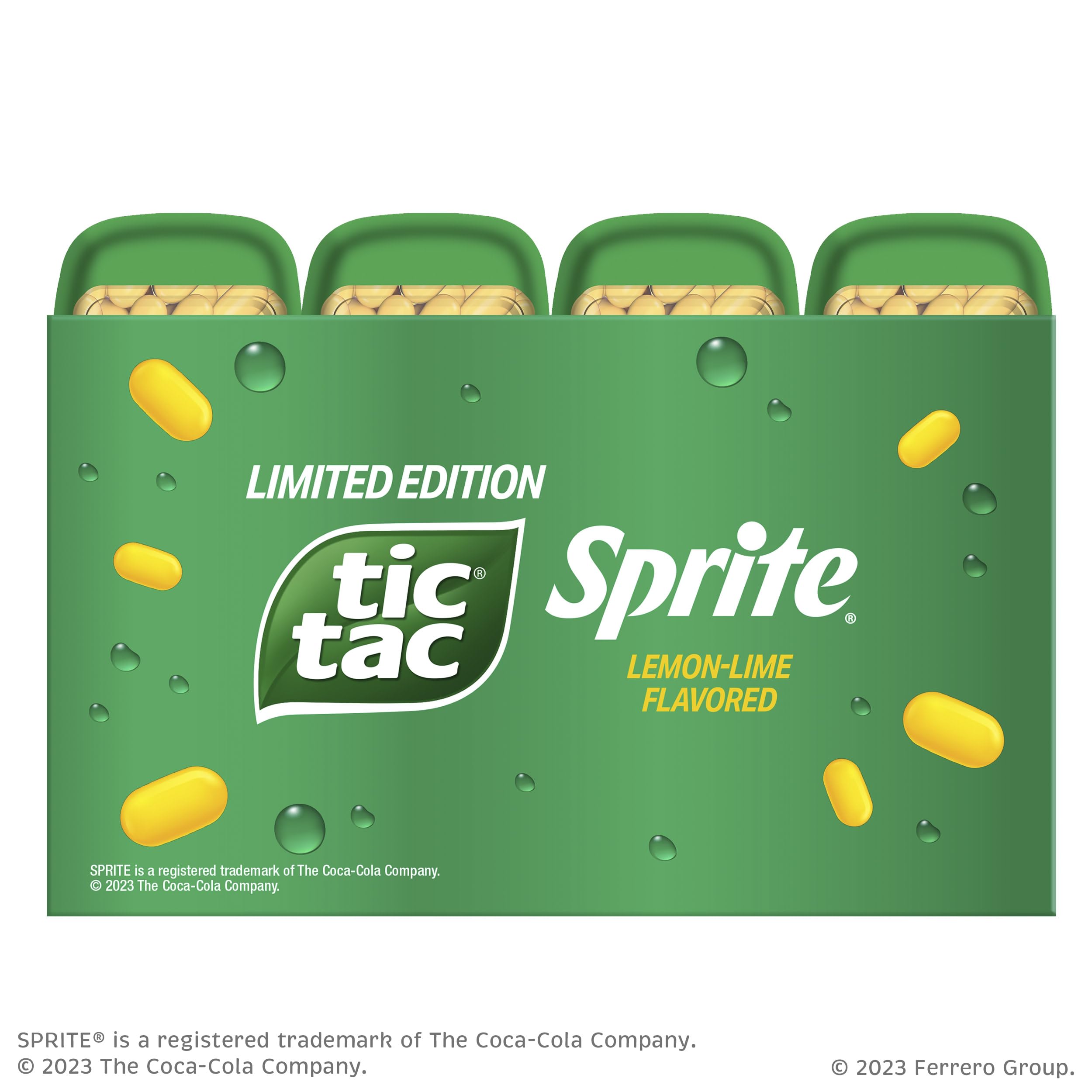 Tic Tac, Sprite Lemon-Lime-Flavored, On-The-Go Refreshment, 3.4 oz Each, Bulk 8 Pack