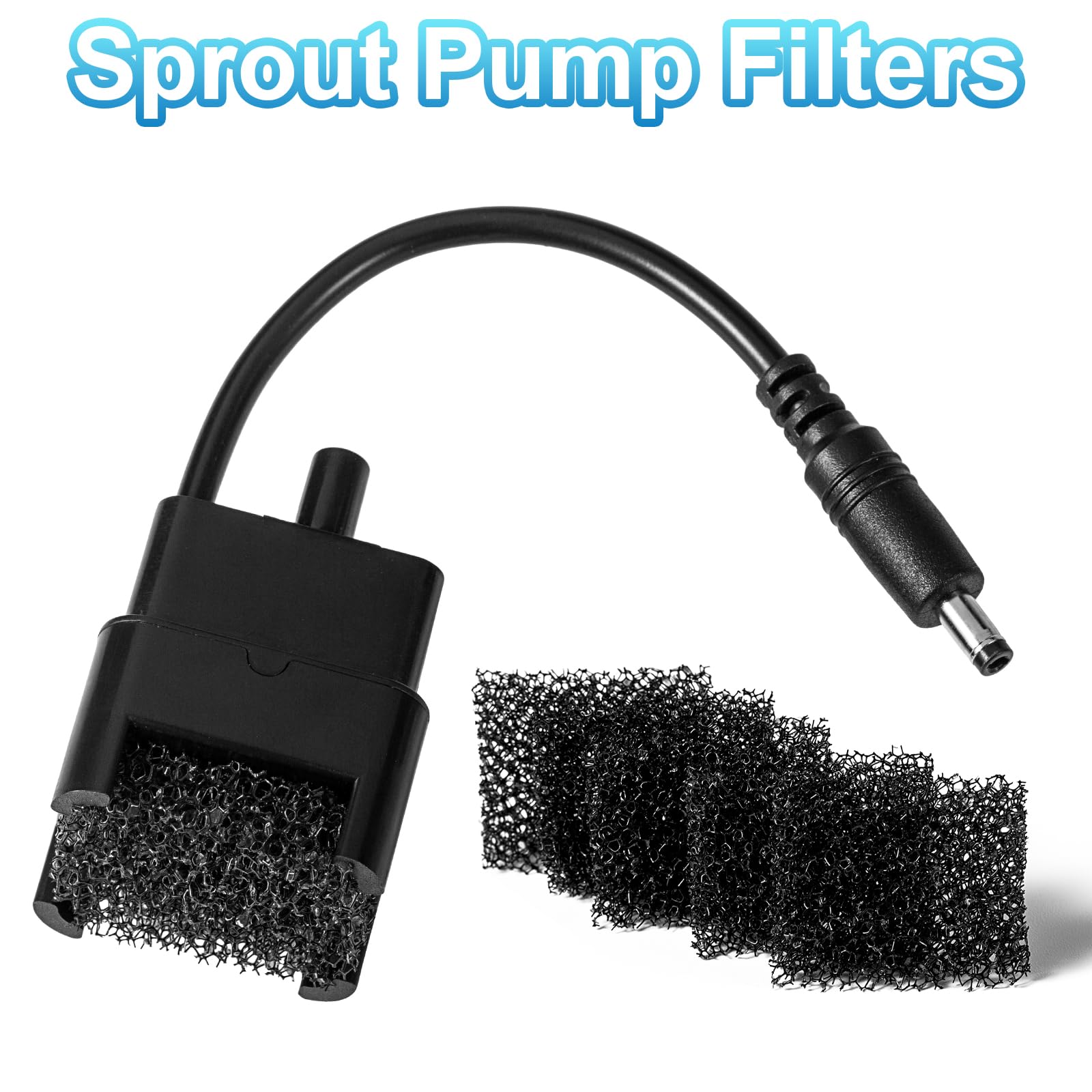 Sprout Pump with 5 Filters, Hydroponics Growing System Pump Works with 2020 Sprout and Newer Sprout Models（N o Fits Harvest 2.0）