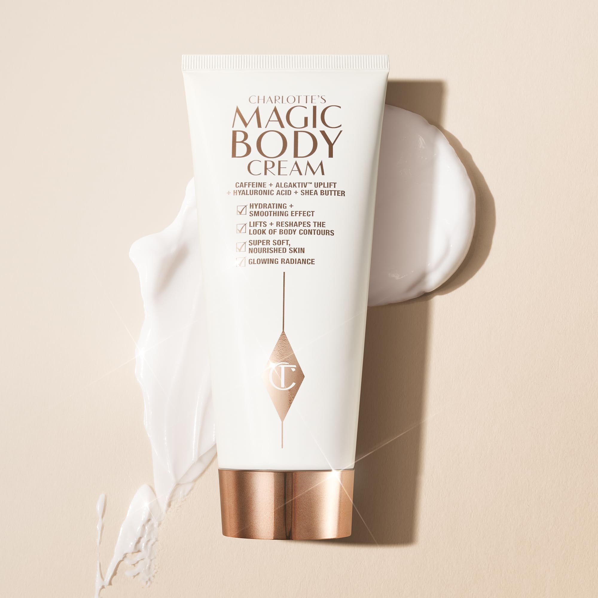 Charlotte Tilbury Magic Body Cream - Skin Tightening Cream for Body Enriched with Caffeine, Hyaluronic Acid & Shea Butter - Nourishes, Smooths & Hydrates Skin (50ml)