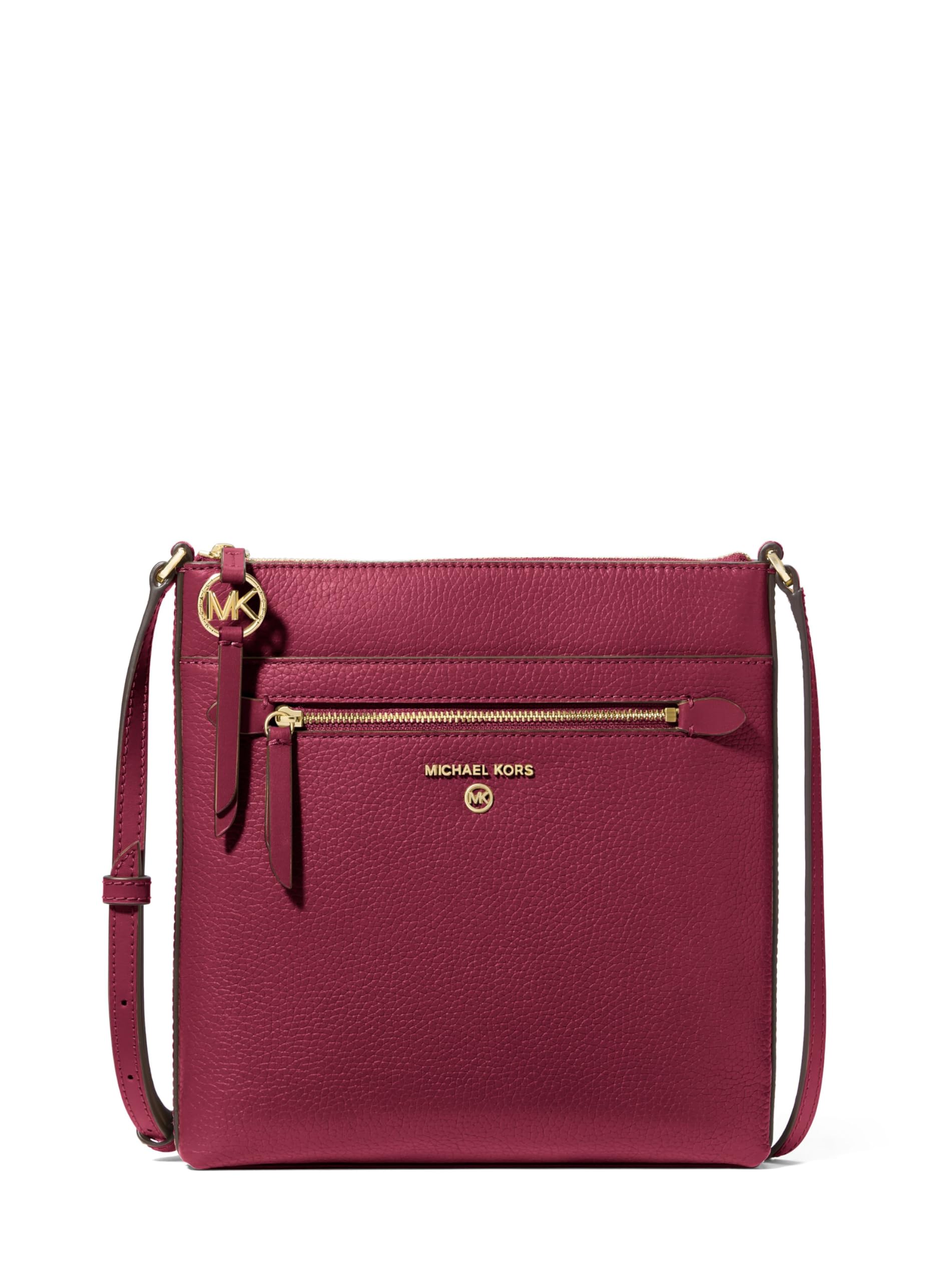 Michael Kors Jet Set Charm Small Flat Crossbody, Gold-Tone Hardware/Mulberry