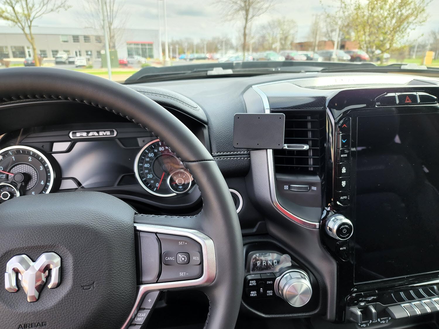 Scosche ProClip Center Dash Mount Compatible with Dodge Ram Trucks 2019-2023 with StuckUp Universal Phone Mount Bundle