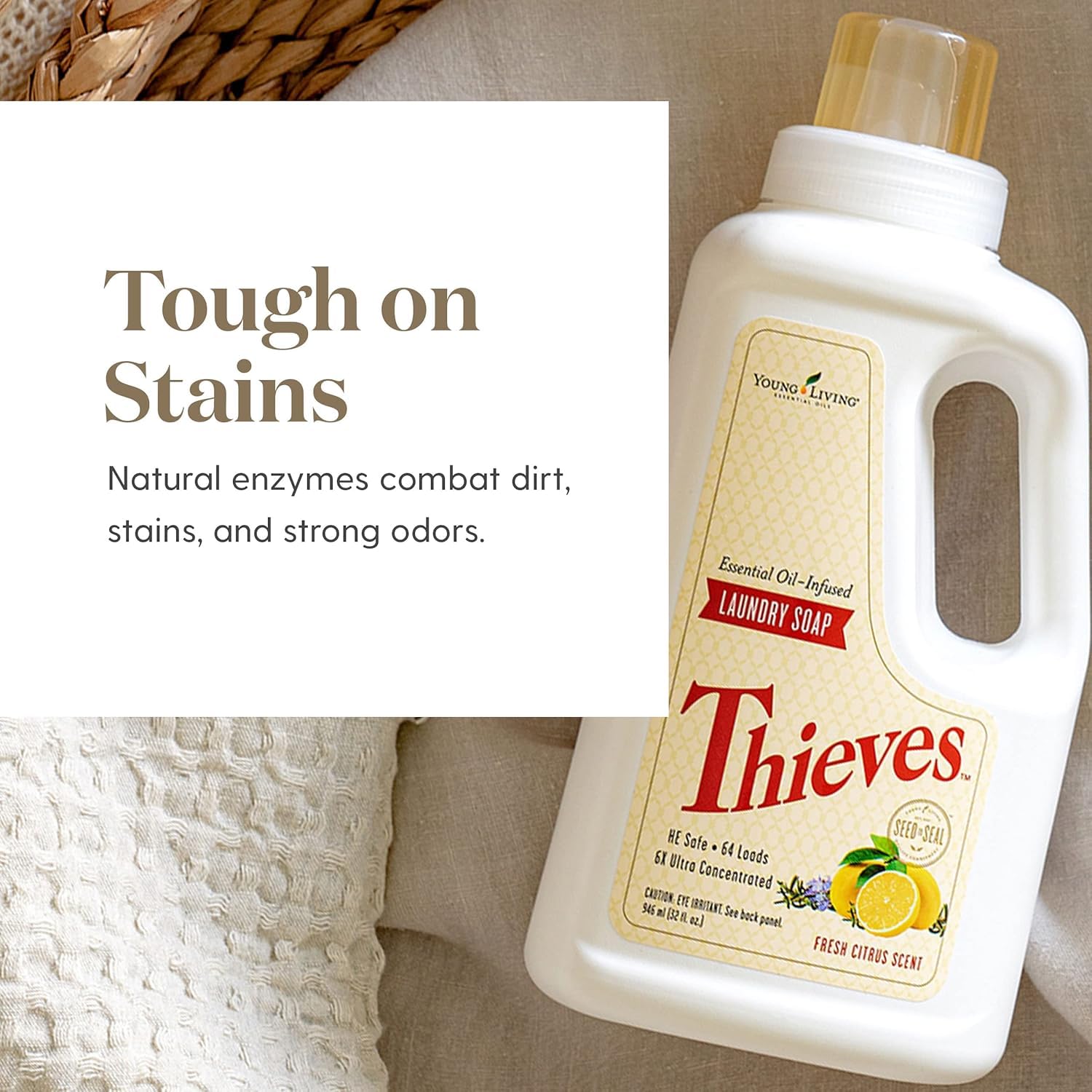 Young Living Thieves Ultra Concentrated Laundry Soap - Potent and Plant Based - 32 fl oz