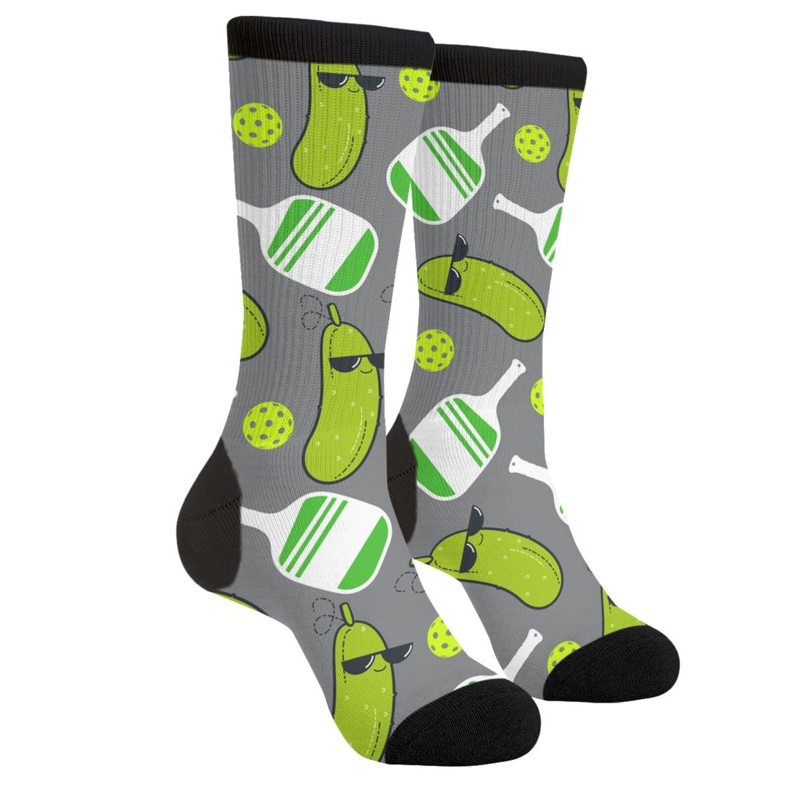 YCKNJYSG Pickleball Men's Novelty Funny Casual Crew Socks